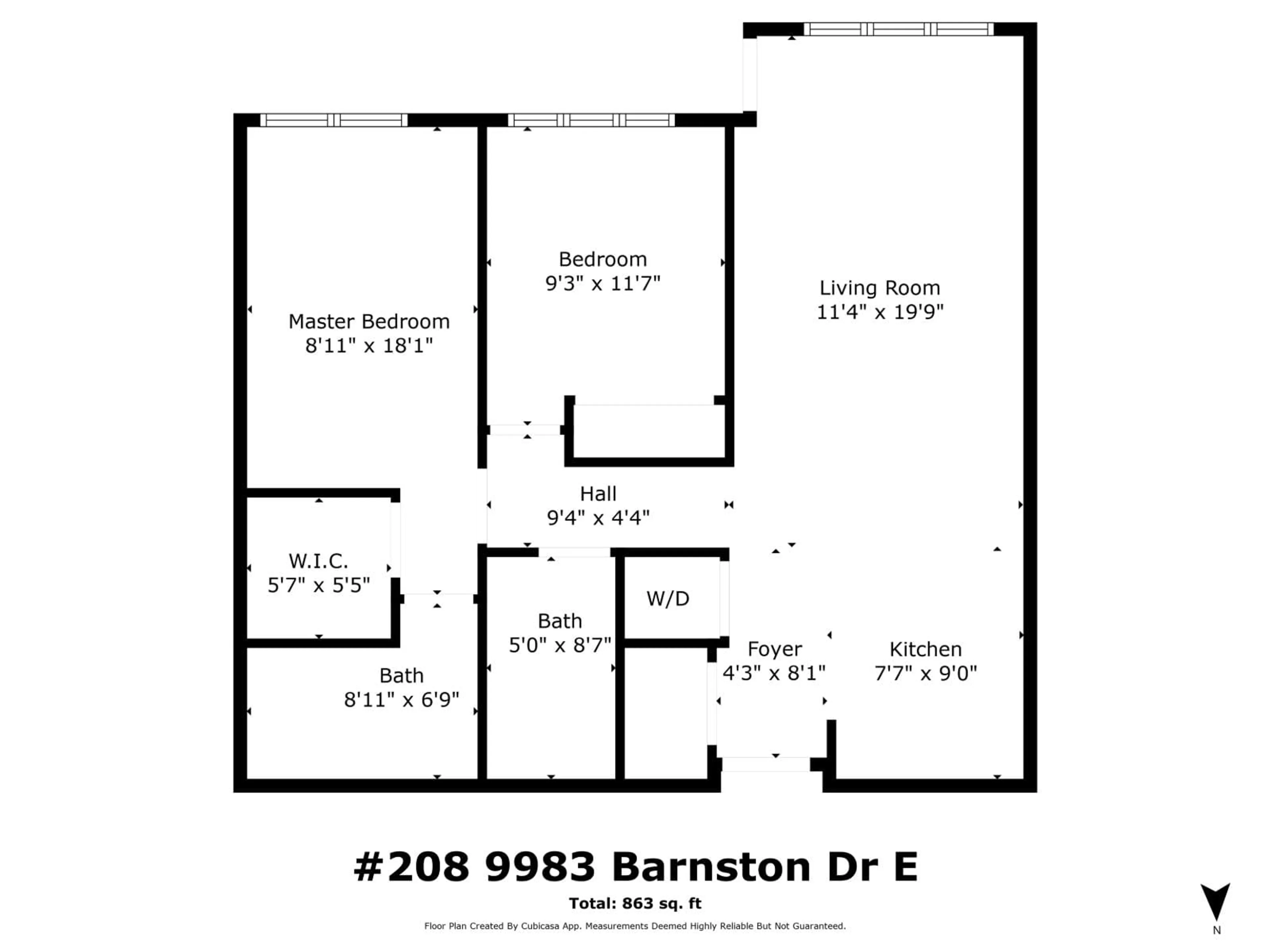 Floor plan for 208 - 9983 BARNSTON DRIVE EAST, Surrey British Columbia V4N6T3