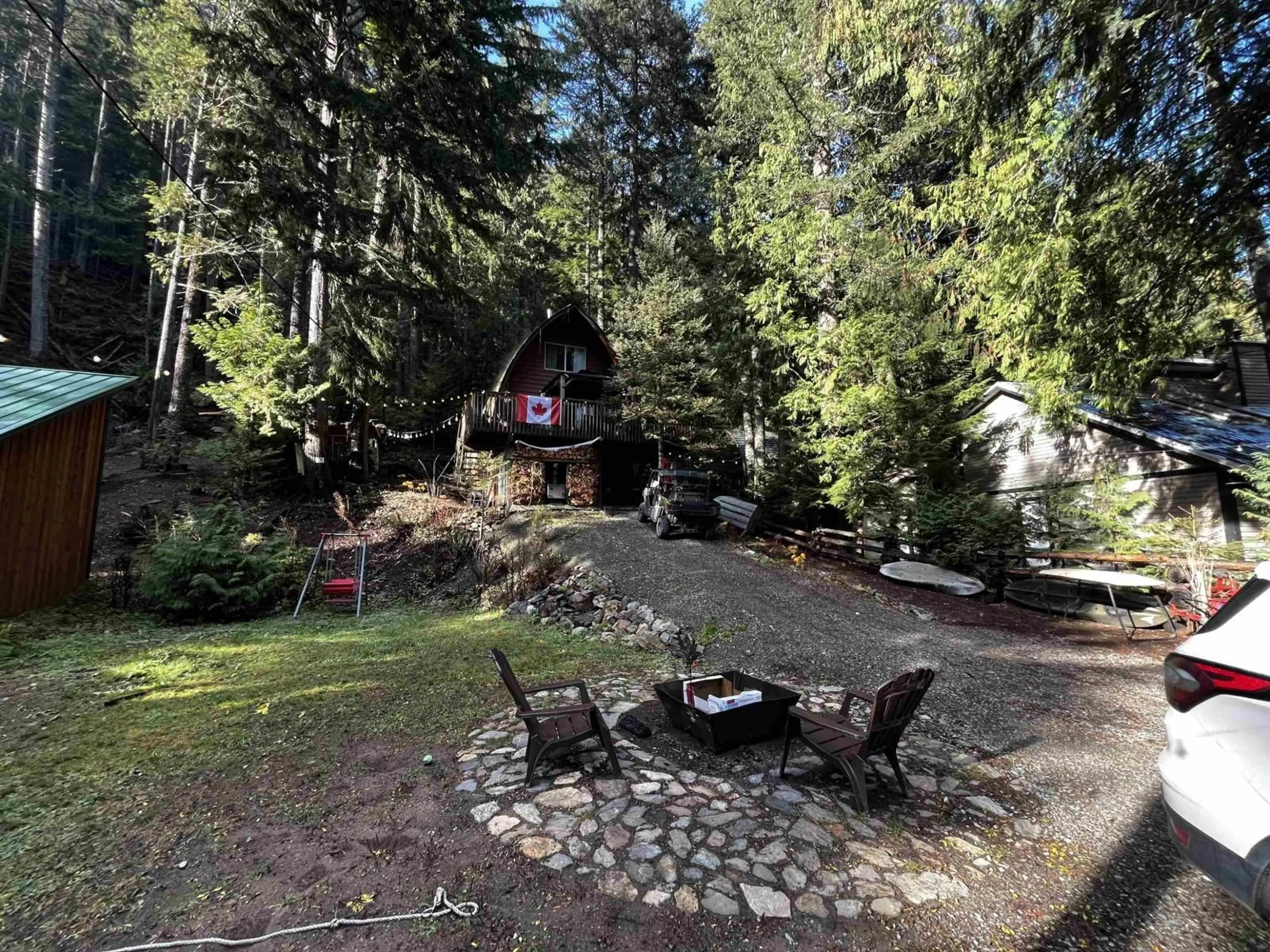 A pic from outside/outdoor area/front of a property/back of a property/a pic from drone, forest/trees view for 14371 ALPINE BOULEVARD, Sunshine Valley British Columbia V0X1L5