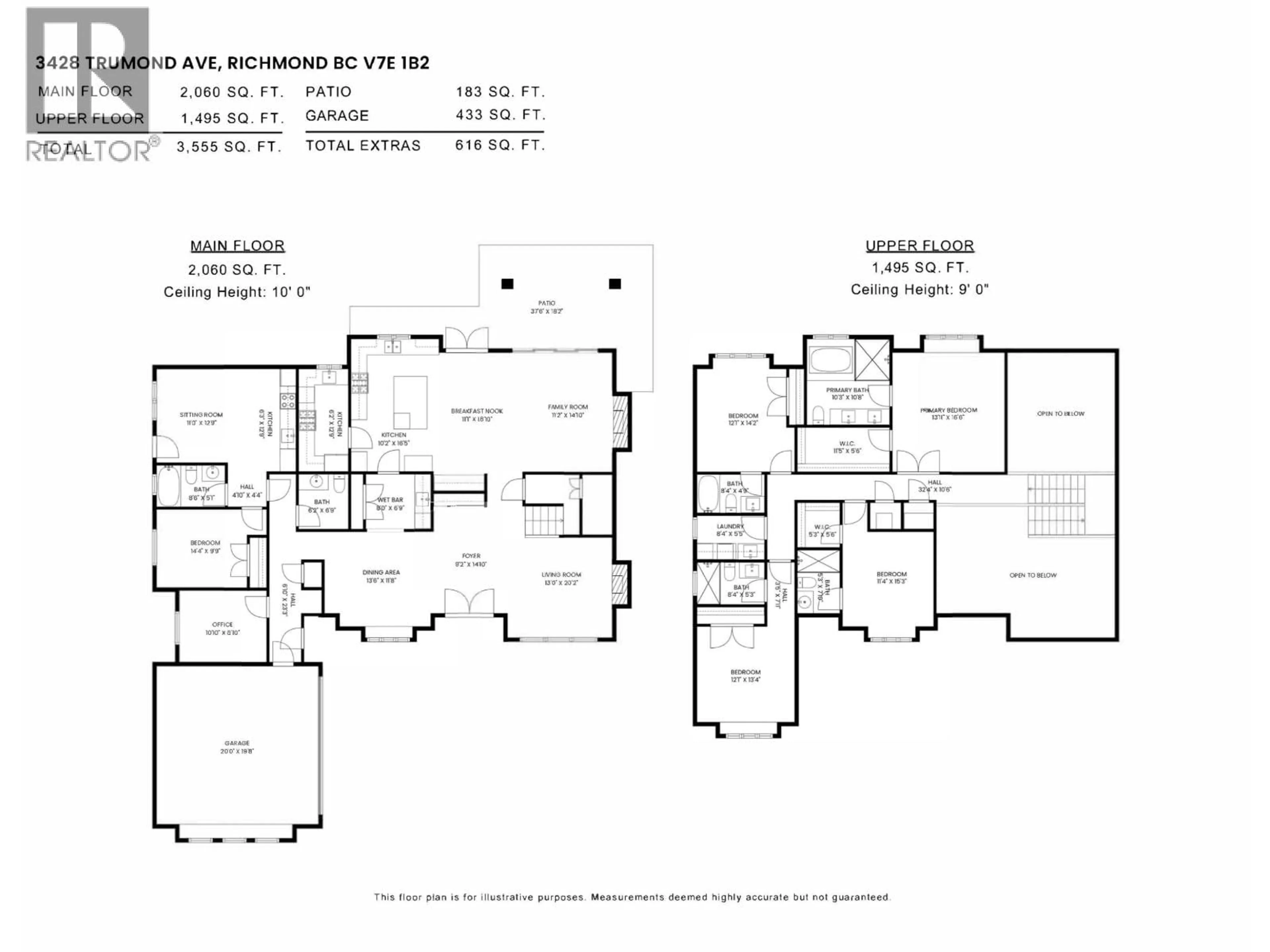 Floor plan for 3428 TRUMOND AVENUE, Richmond British Columbia V7E1B2