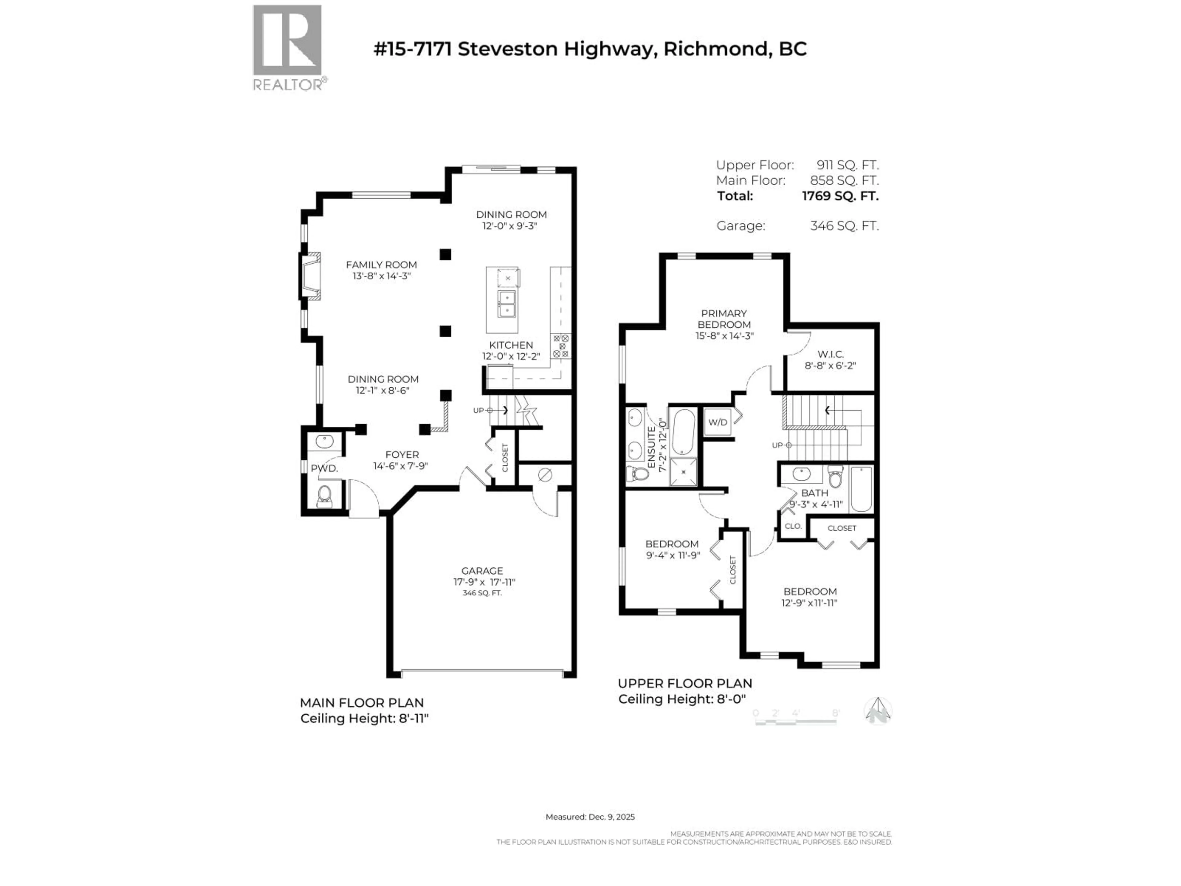 Floor plan for 15 - 7171 STEVESTON HIGHWAY, Richmond British Columbia V7A5K4