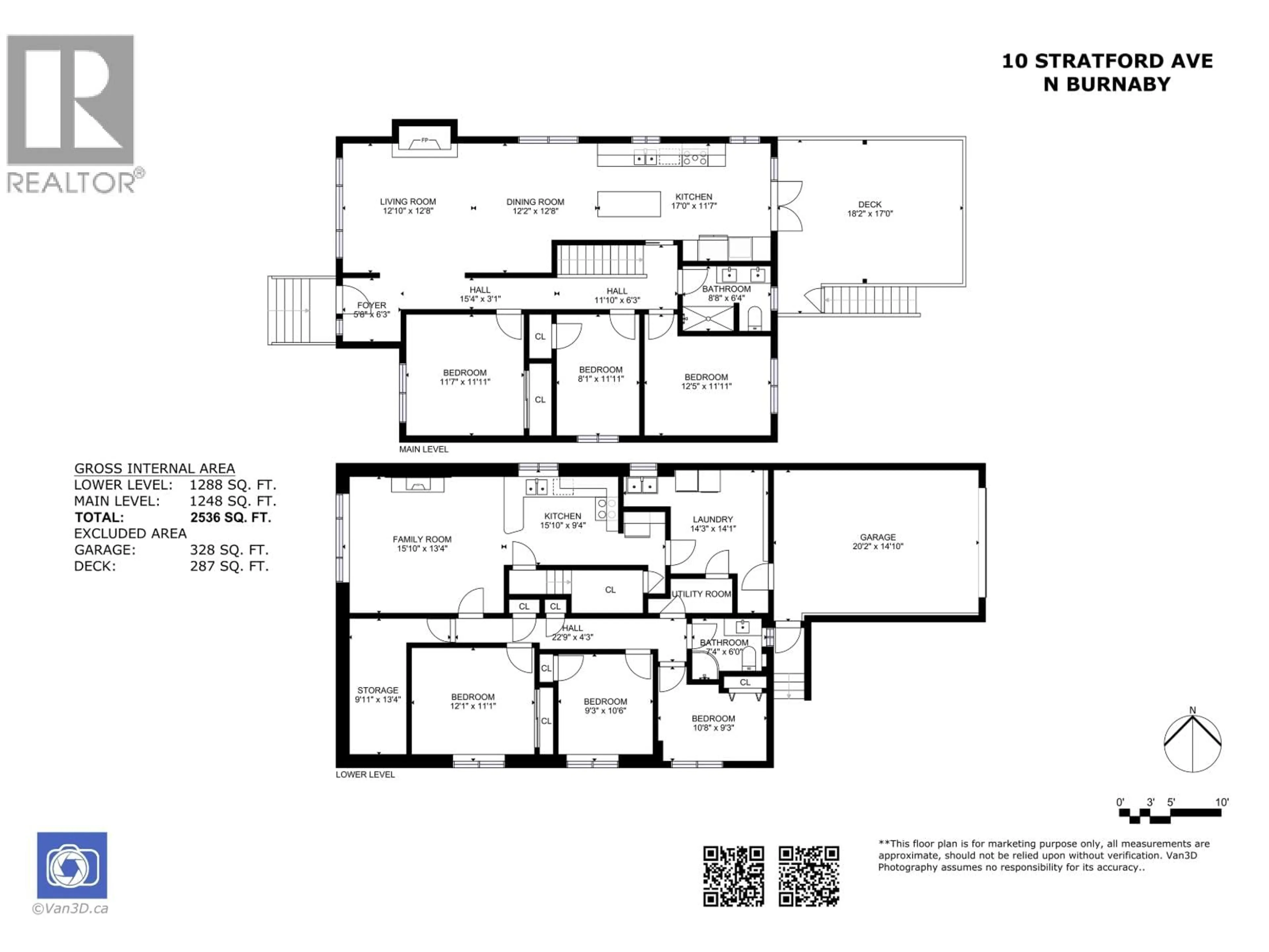 Floor plan for 10 STRATFORD AVENUE, Burnaby British Columbia V5B1K9