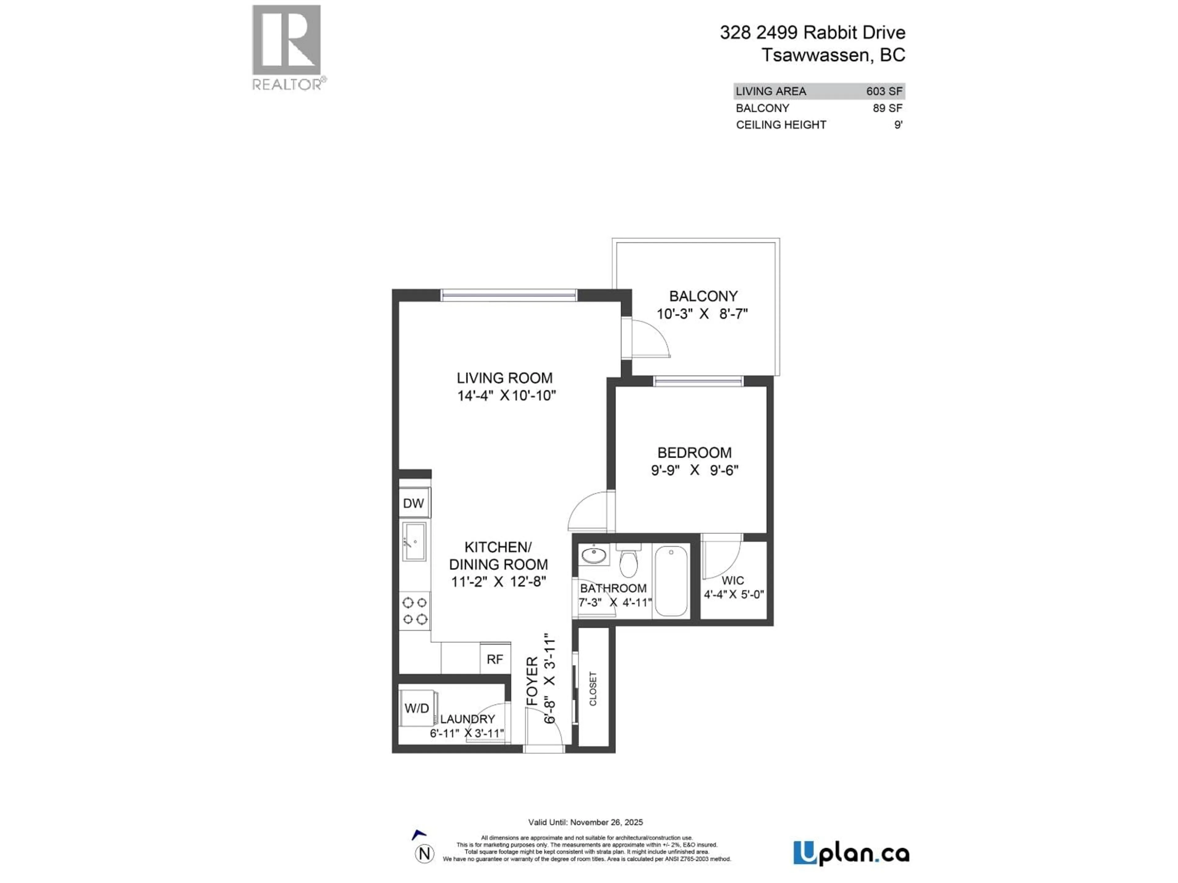 Floor plan for 328 - 2499 RABBIT DRIVE, Tsawwassen British Columbia V4M0G4