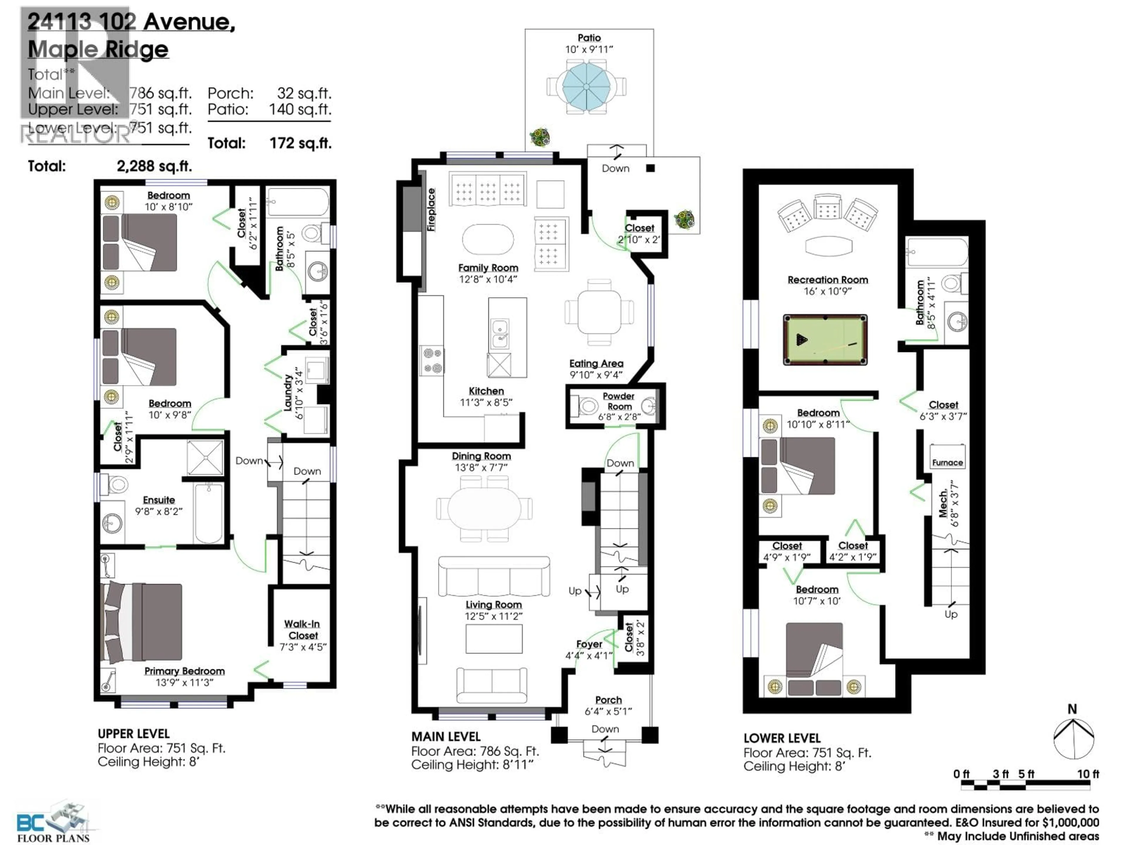 Floor plan for 24113 102 AVENUE, Maple Ridge British Columbia V2W2A2