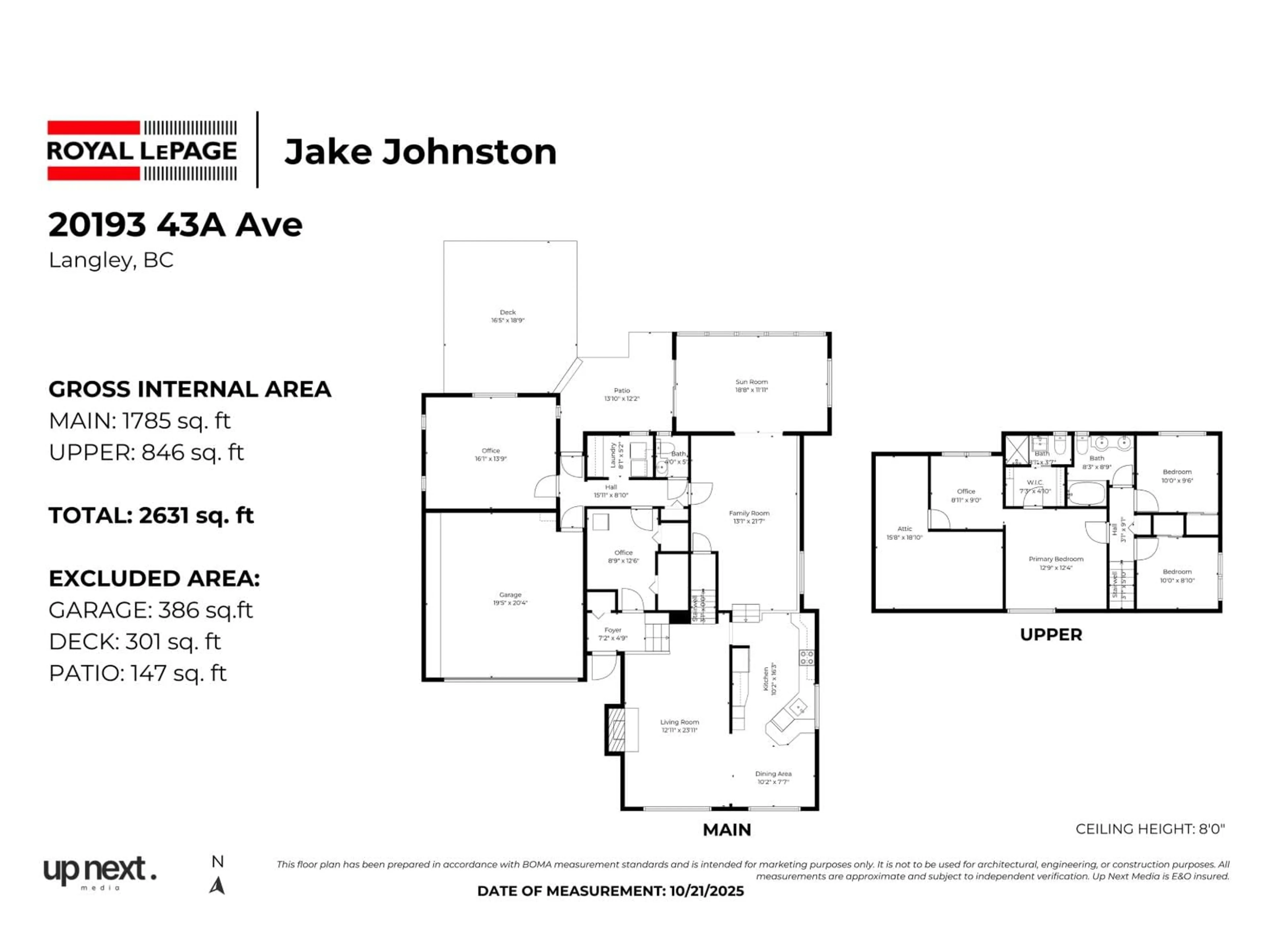 Floor plan for 20193 43A AVENUE, Langley British Columbia V3A4V4