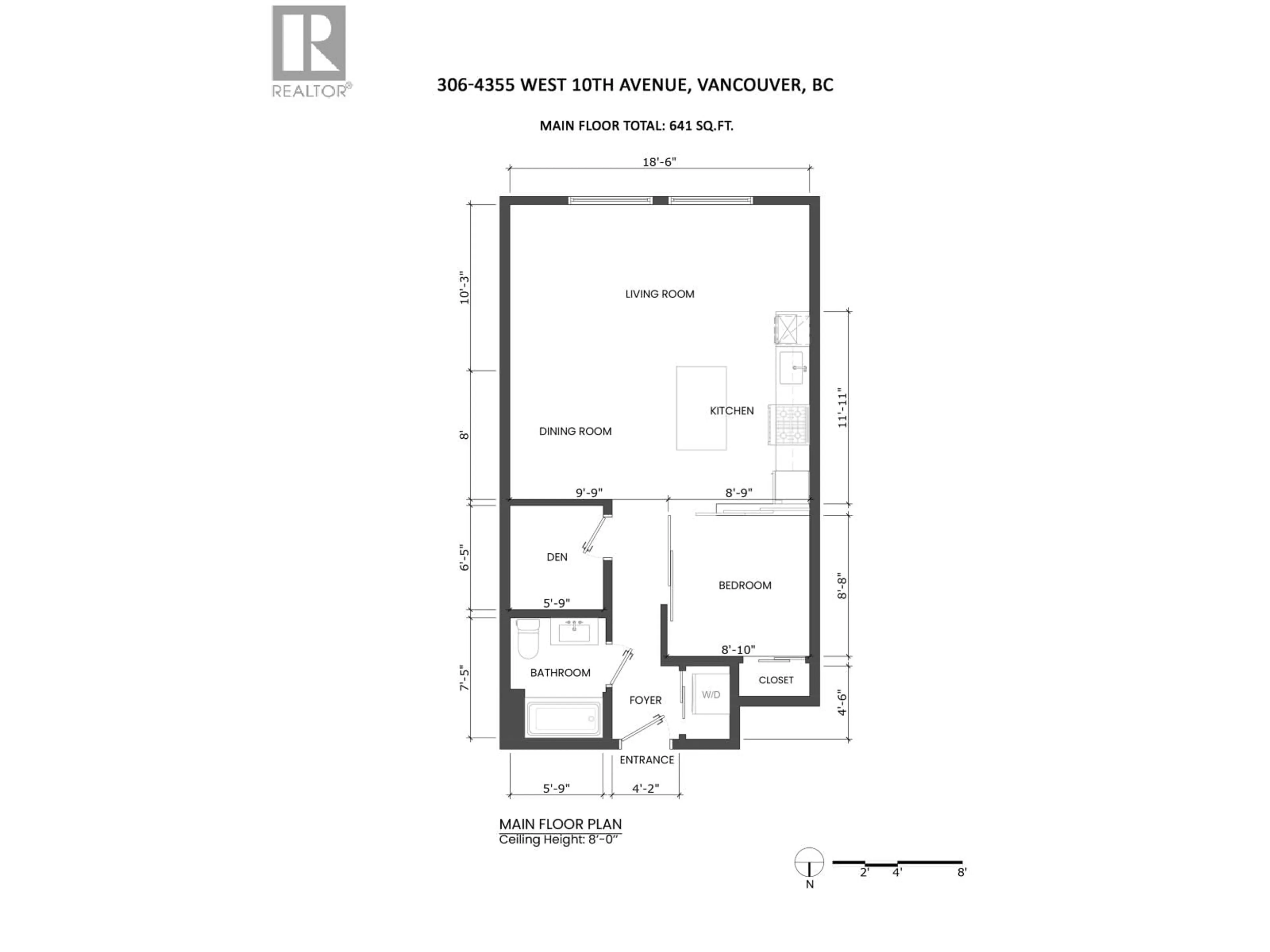 Floor plan for 306 - 4355 10TH AVENUE, Vancouver British Columbia V6R2H6