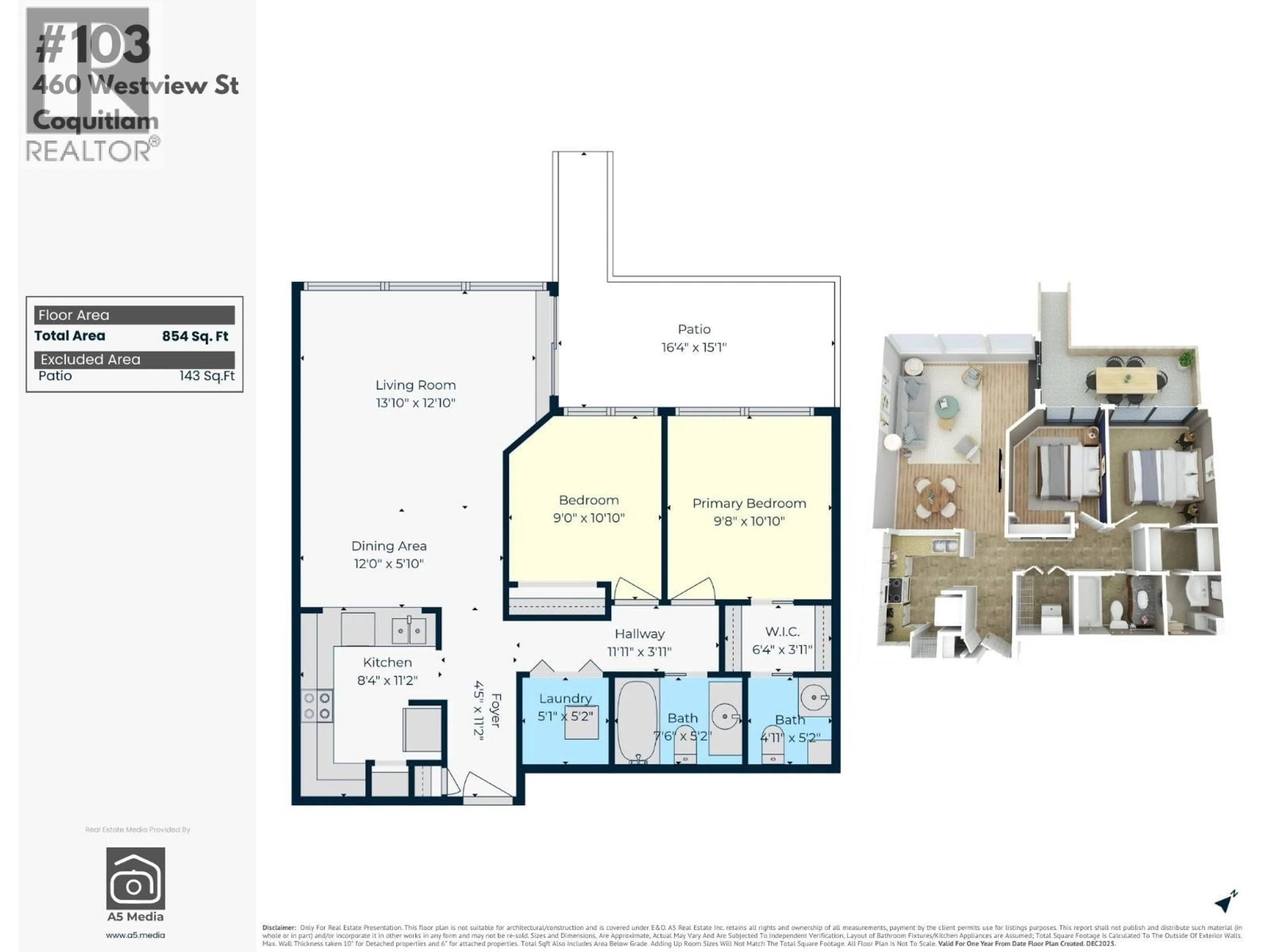 Floor plan for 103 - 460 WESTVIEW STREET, Coquitlam British Columbia V3K6C9