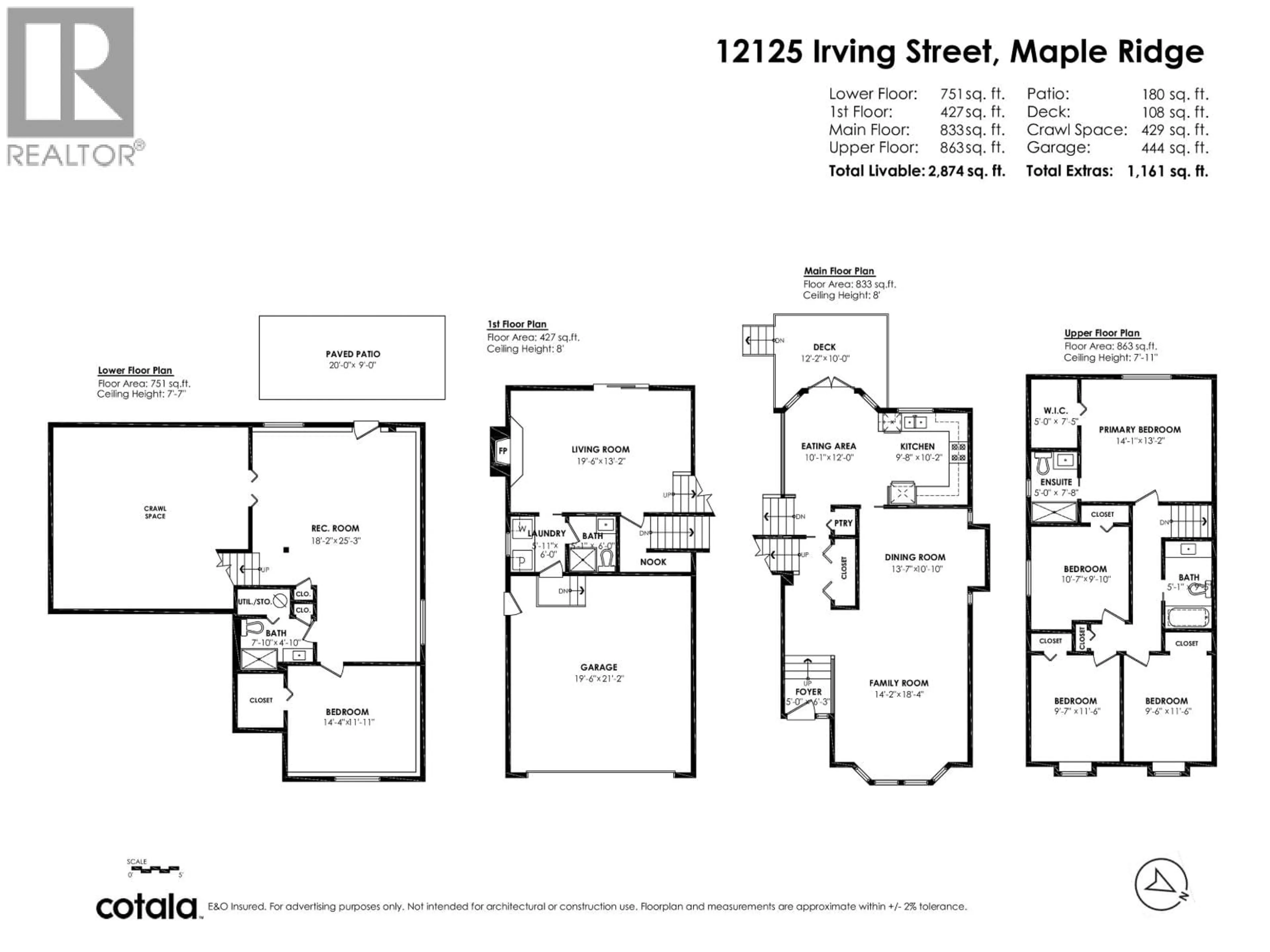 Floor plan for 12125 IRVING STREET, Maple Ridge British Columbia V2X9S5
