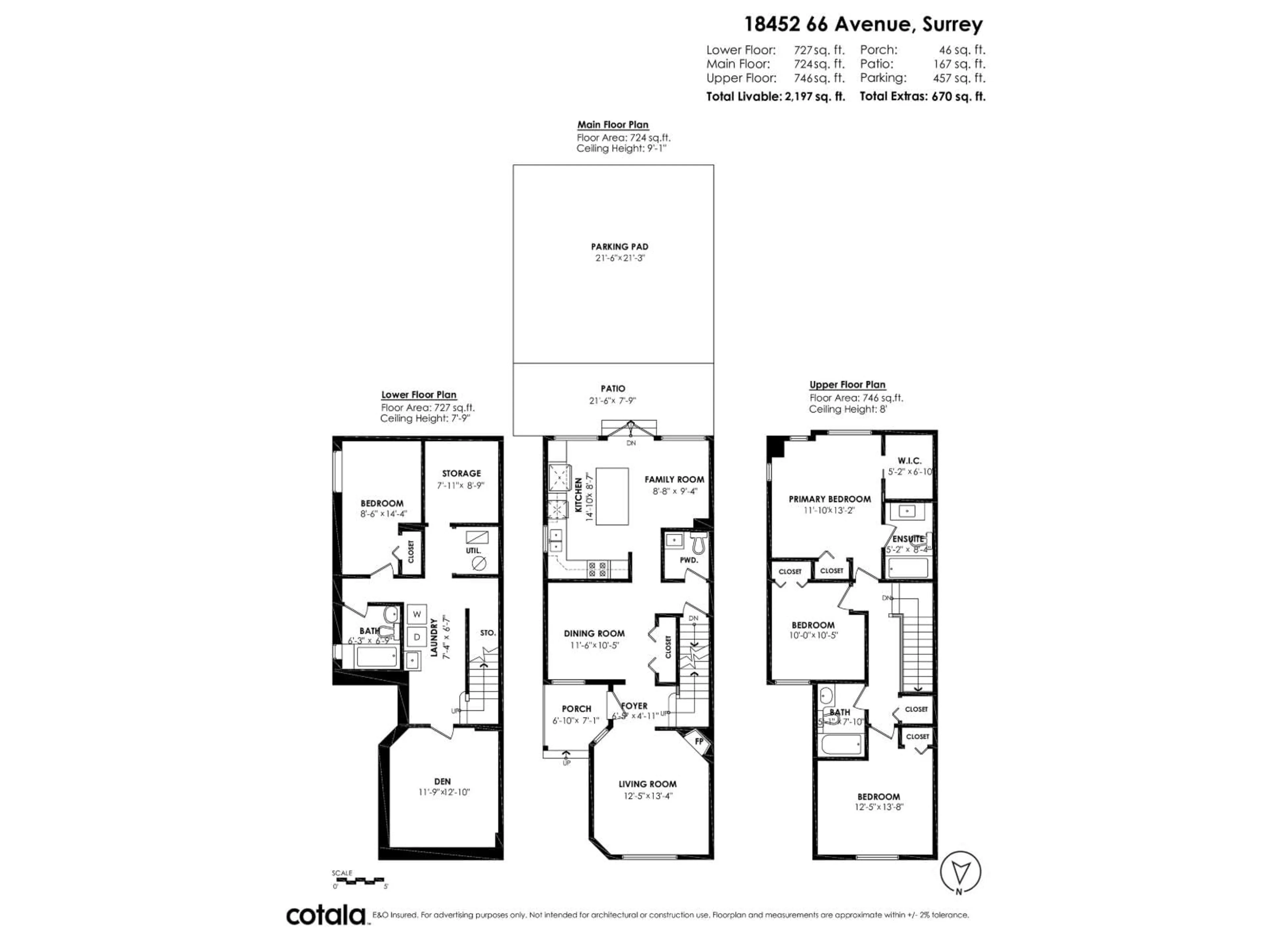 Floor plan for 18452 66 AVENUE, Surrey British Columbia V3S8V6