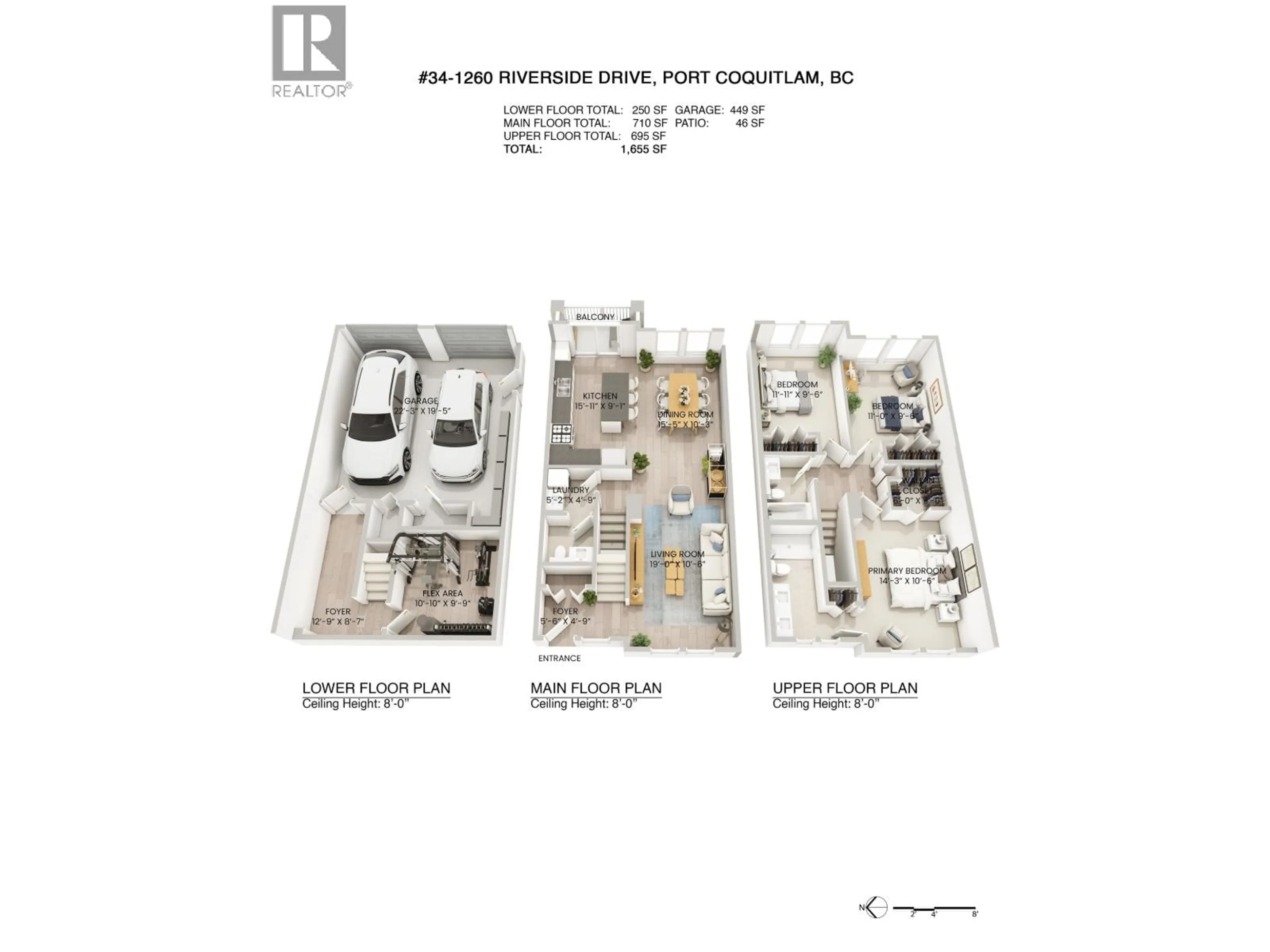 Floor plan for 34 - 1260 RIVERSIDE DRIVE, Port Coquitlam British Columbia V3B8C7