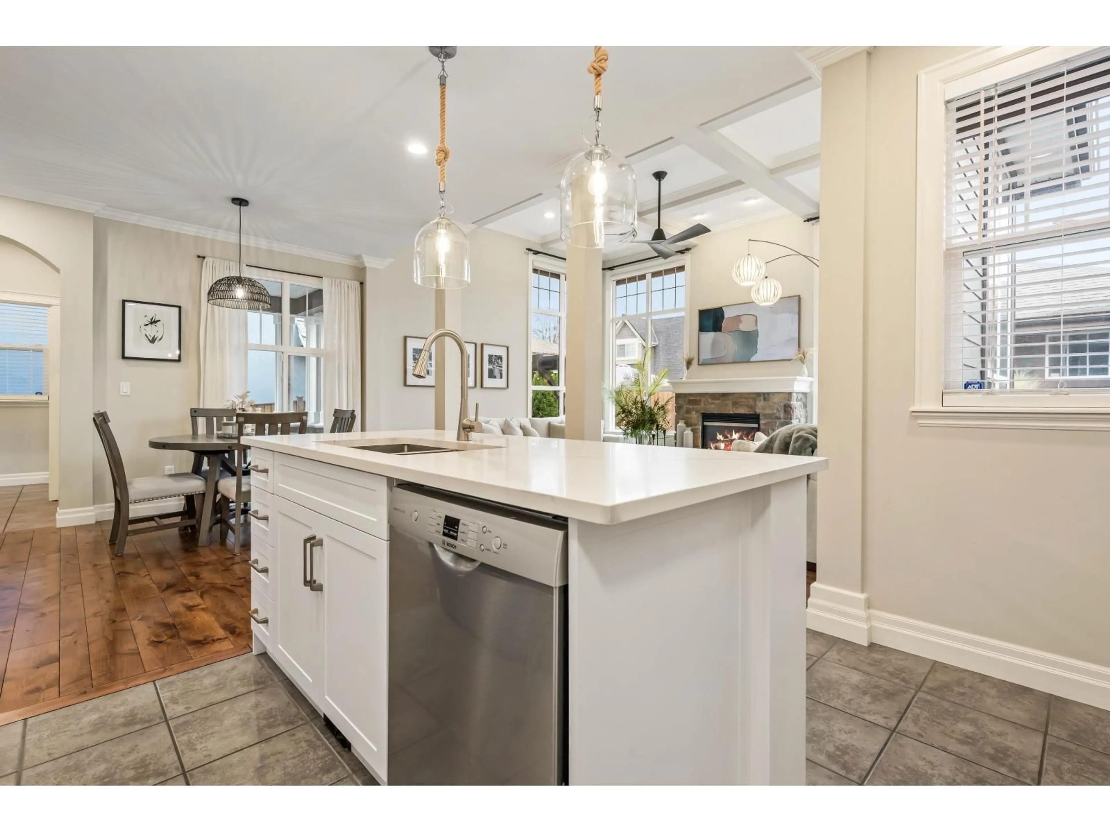 Open concept kitchen, ceramic/tile floor for 5902 GARRISON BOULEVARD, Chilliwack British Columbia V2R5X8