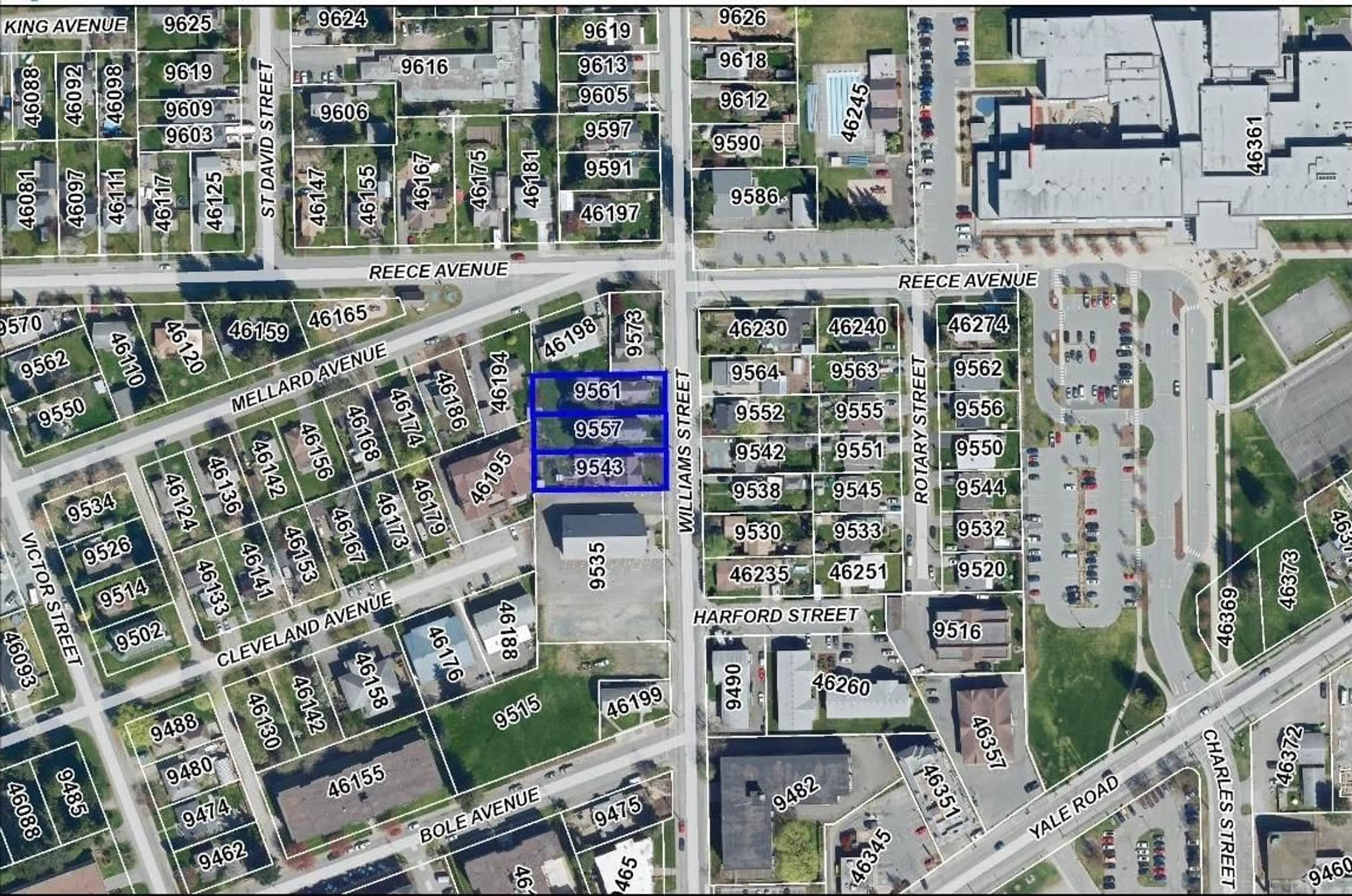 Picture of a map for 9561 WILLIAMS STREET, Chilliwack British Columbia V2P5G2