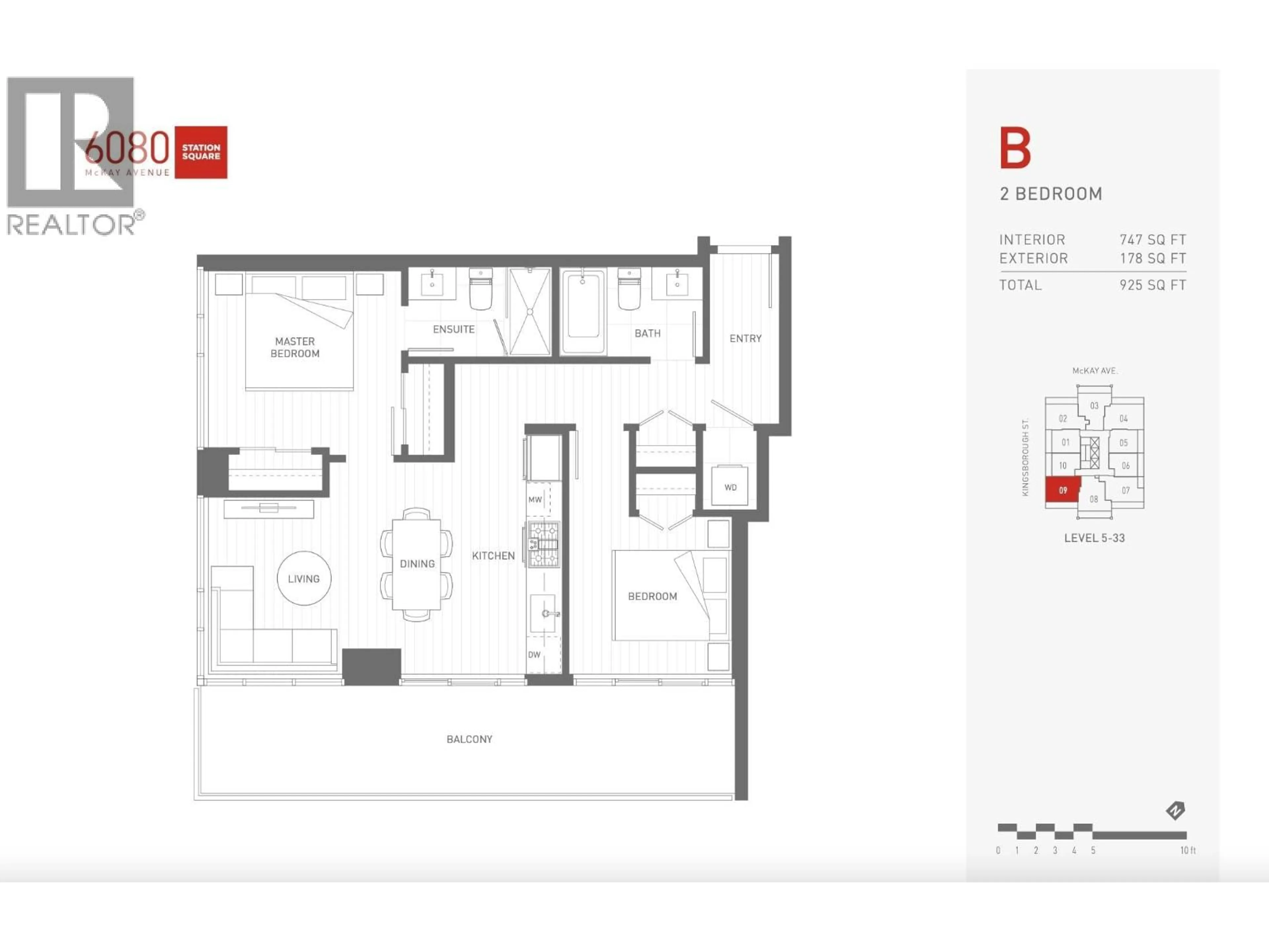 Floor plan for 1109 - 6080 MCKAY AVENUE, Burnaby British Columbia V5H0J4