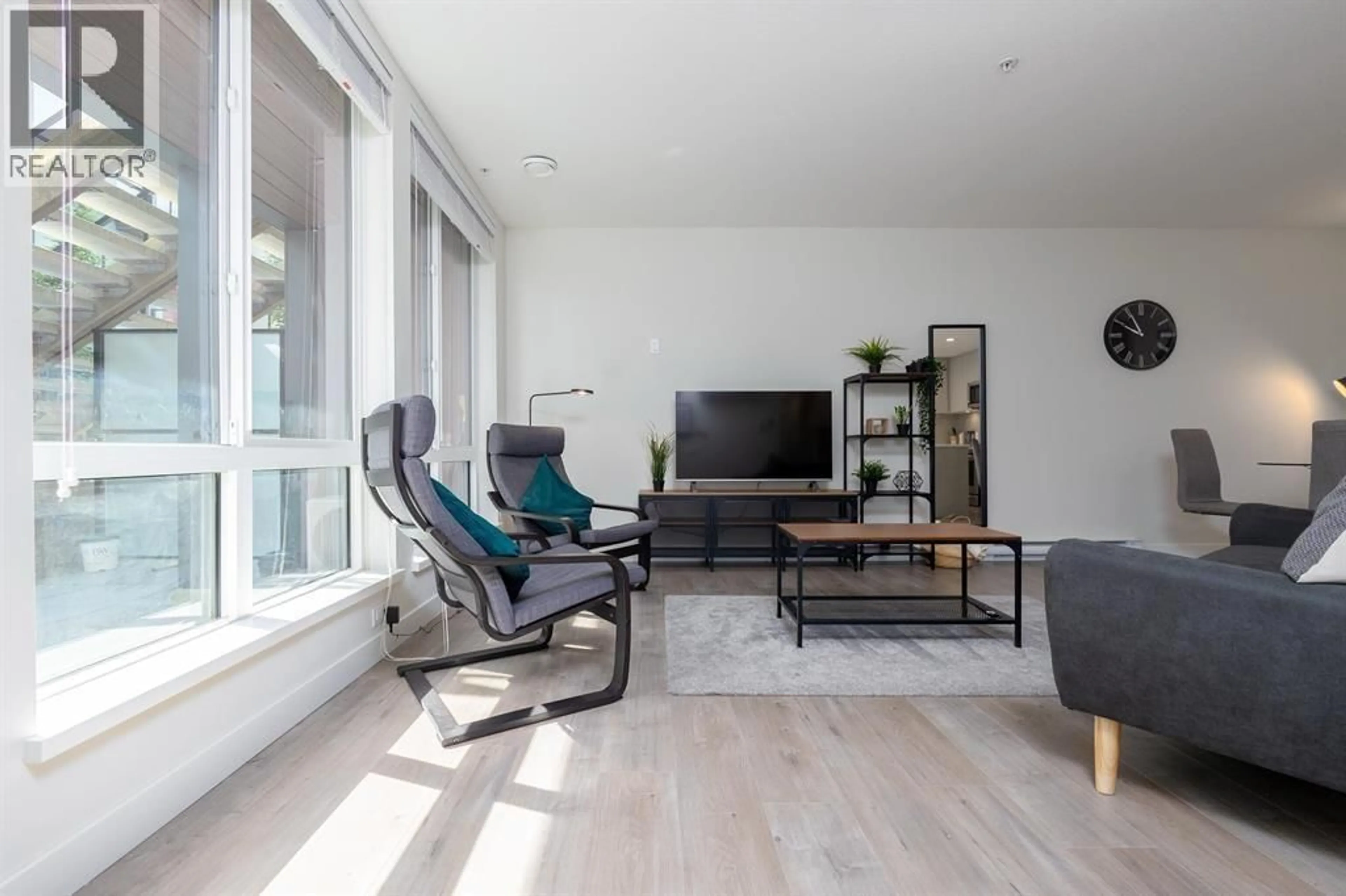 Living room with furniture, wood/laminate floor for 113 - 708 LEA AVENUE, Coquitlam British Columbia V3J4H5