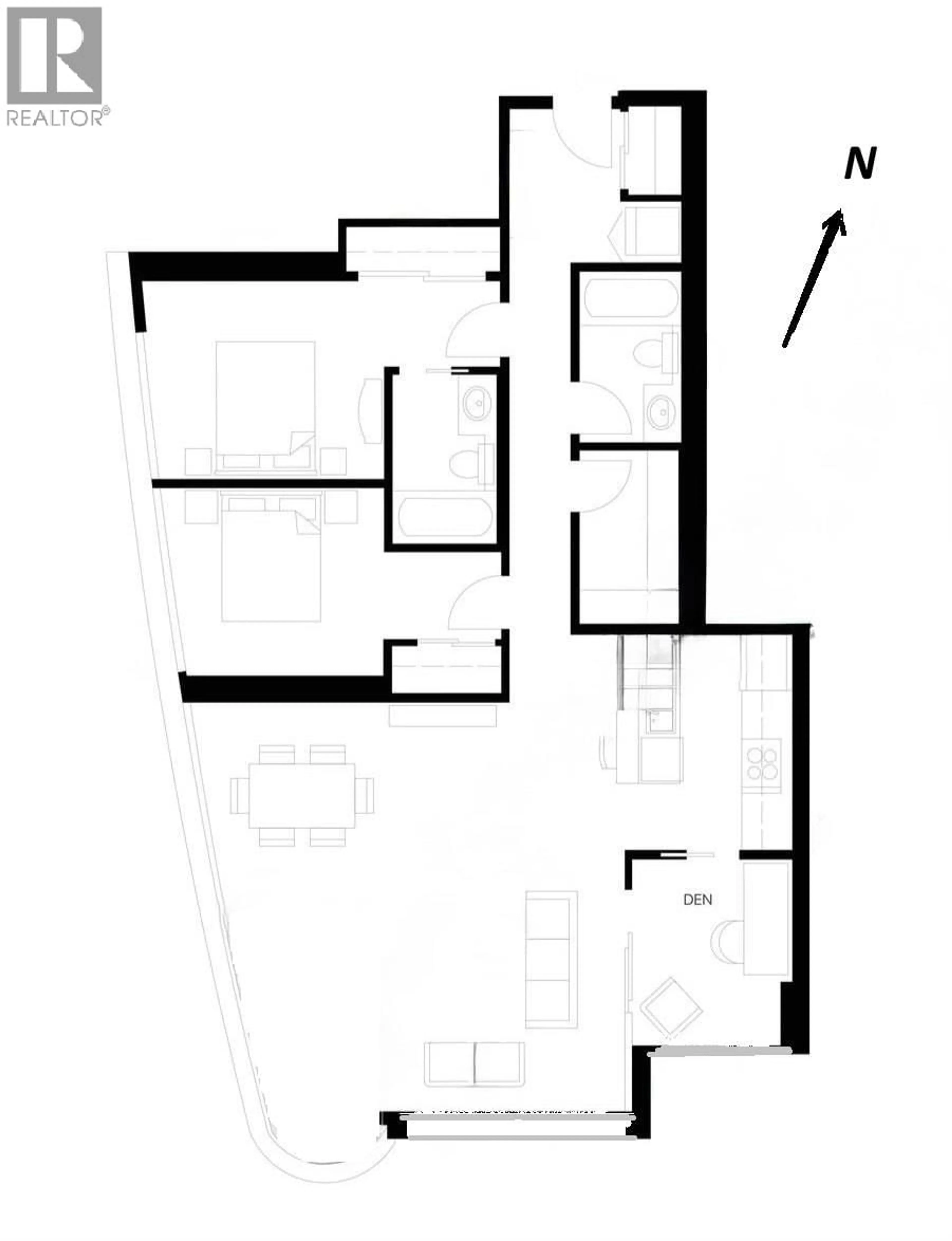Floor plan for 2303 - 33 SMITHE STREET, Vancouver British Columbia V6B0B5