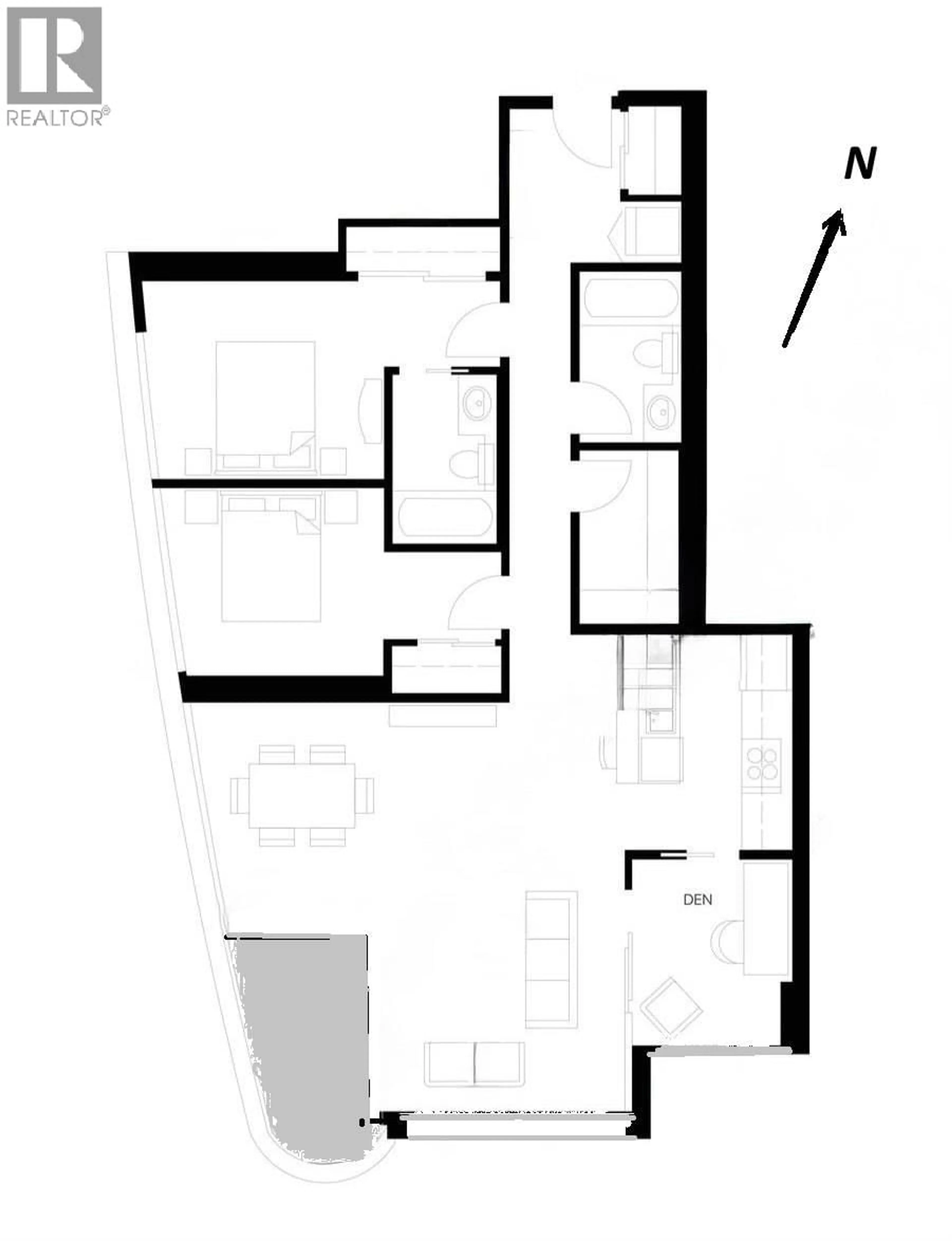 Floor plan for 2303 - 33 SMITHE STREET, Vancouver British Columbia V6B0B5
