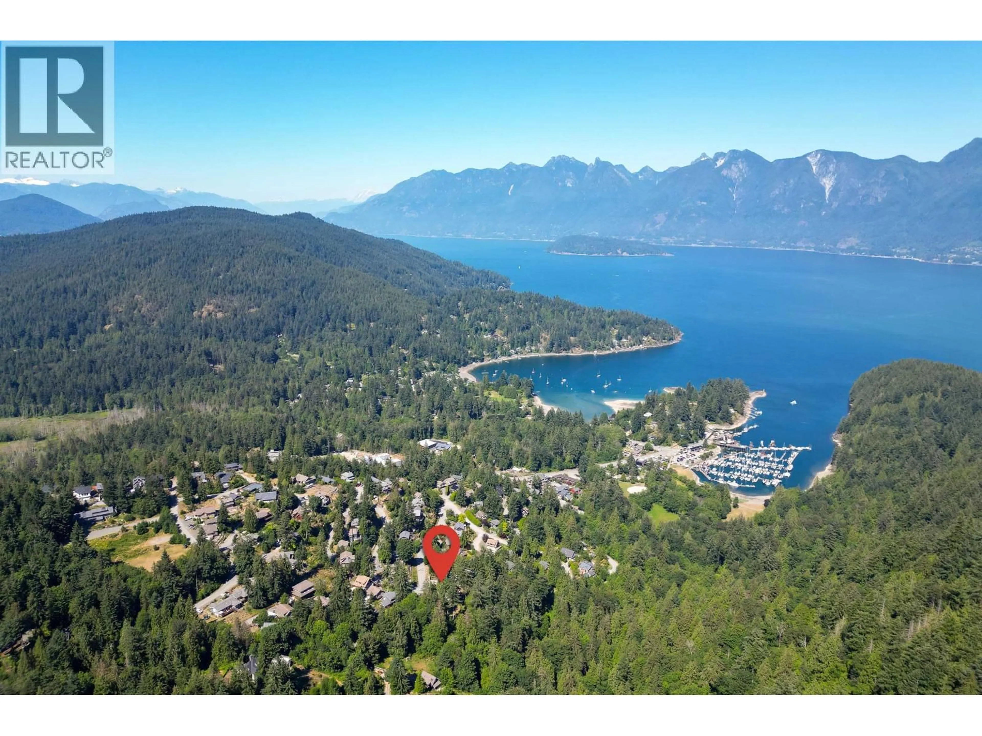 A pic from outside/outdoor area/front of a property/back of a property/a pic from drone, water/lake/river/ocean view for 964 VILLAGE DRIVE, Bowen Island British Columbia V0N1G1