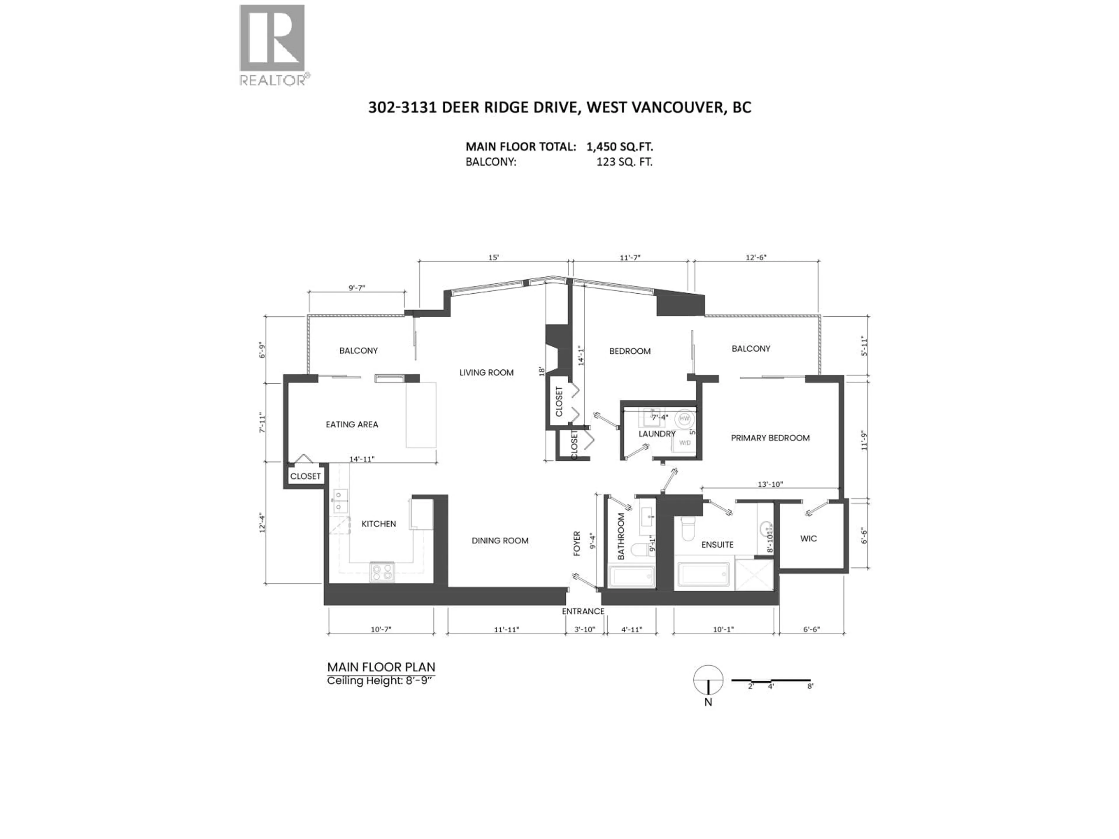 Floor plan for 302 - 3131 DEER RIDGE DRIVE, West Vancouver British Columbia V7S4W1