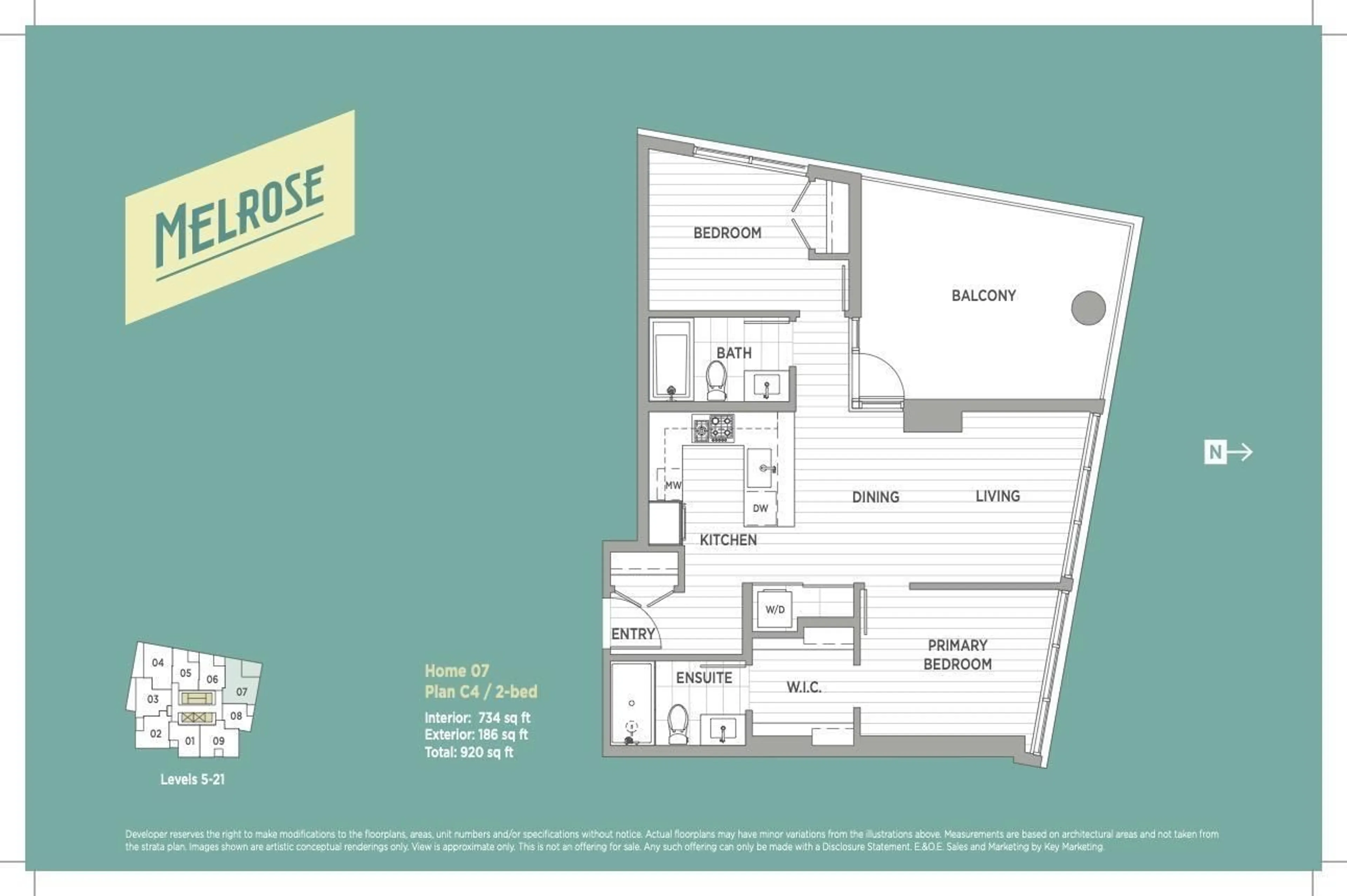 Floor plan for 1707 - 10333 133 STREET, Surrey British Columbia V3T0V1
