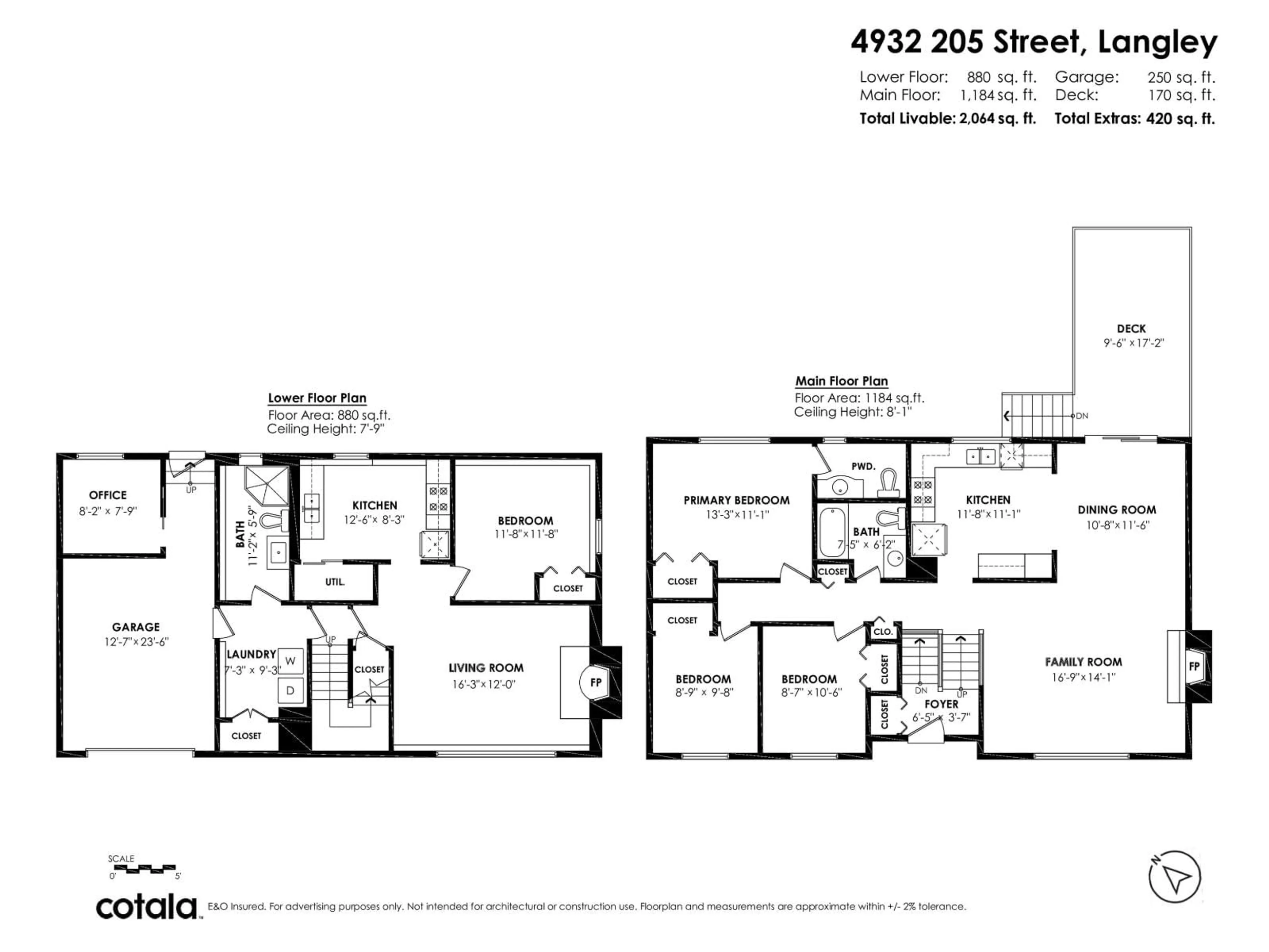 Floor plan for 4932 205 STREET, Langley British Columbia V3A5P7