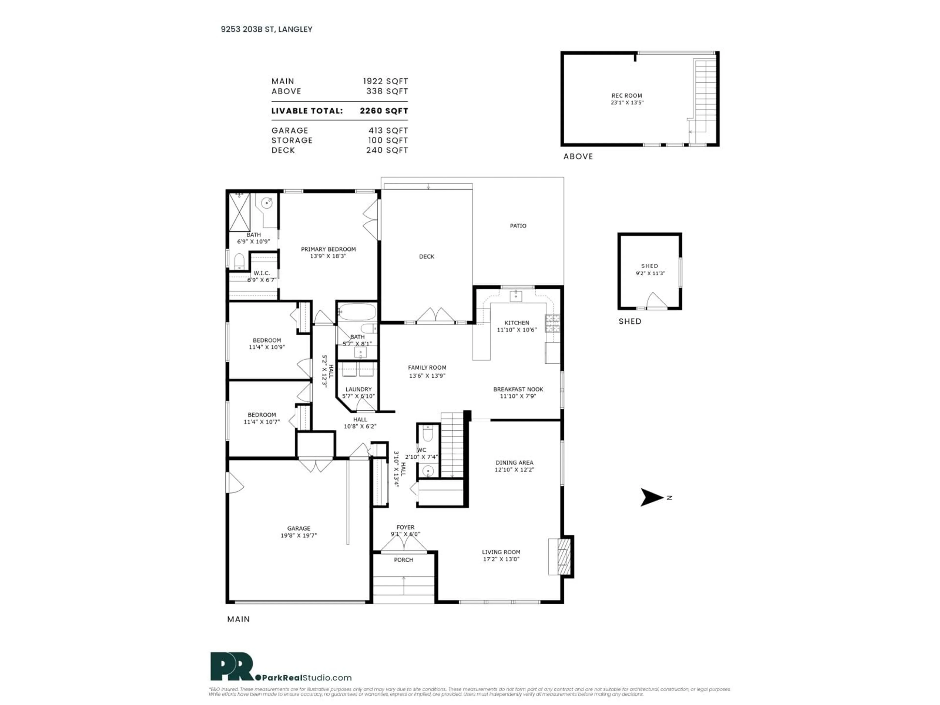 Floor plan for 9253 203B STREET, Langley British Columbia V1M2L8