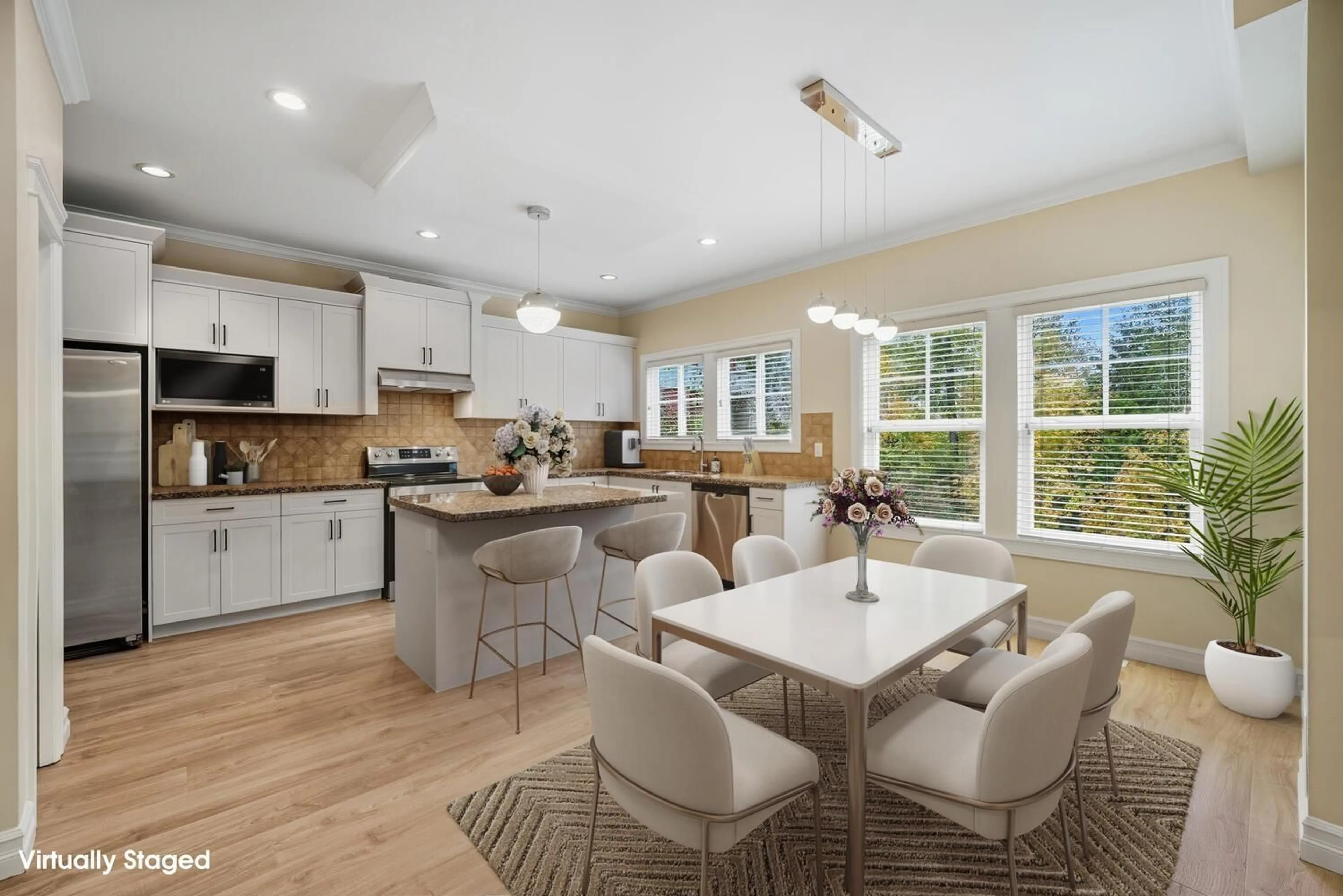 Open concept kitchen, ceramic/tile floor for 15 - 3495 147A STREET, Surrey British Columbia V4P0C9