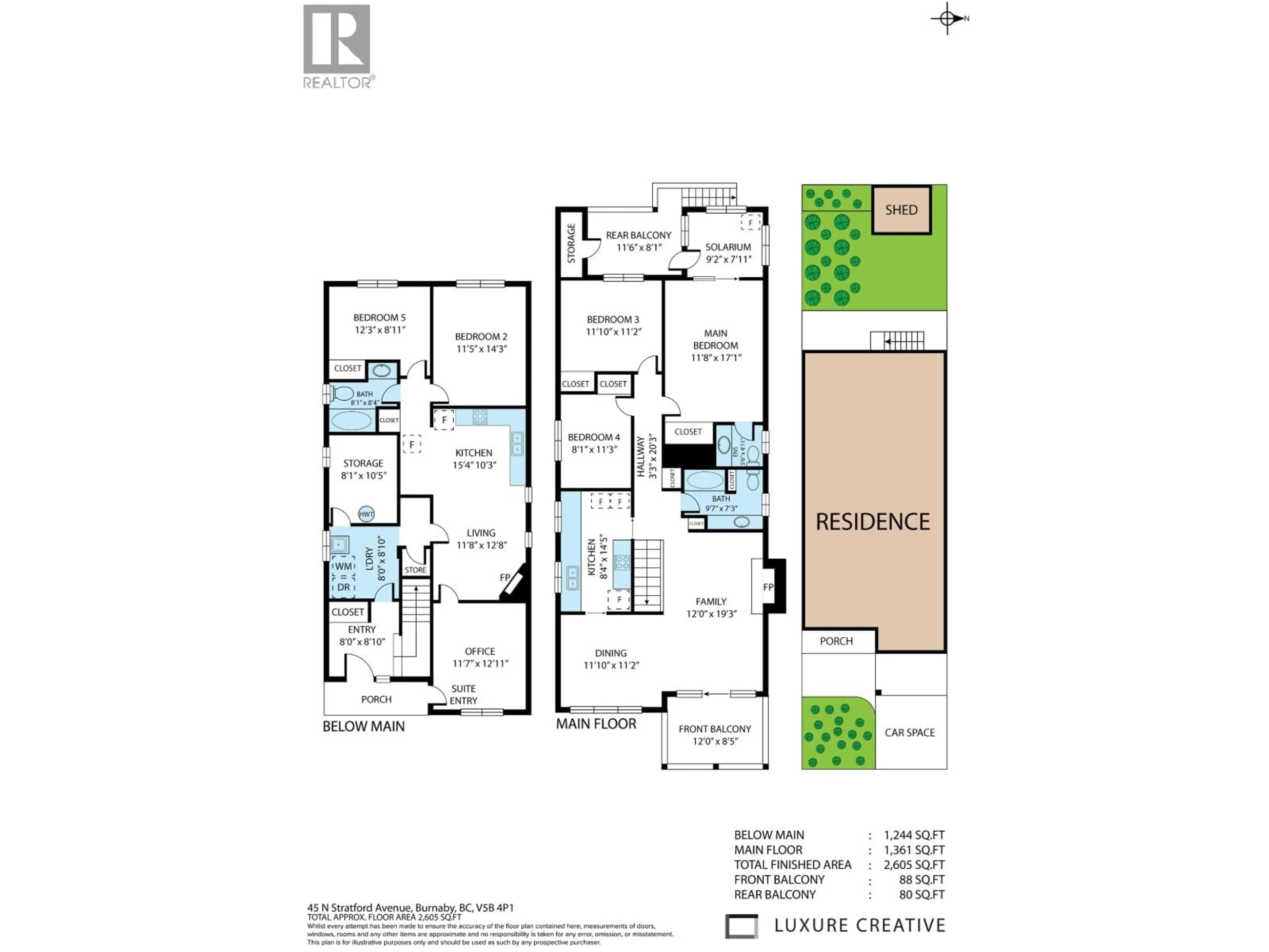Floor plan for 45 STRATFORD AVENUE, Burnaby British Columbia V5B1L1