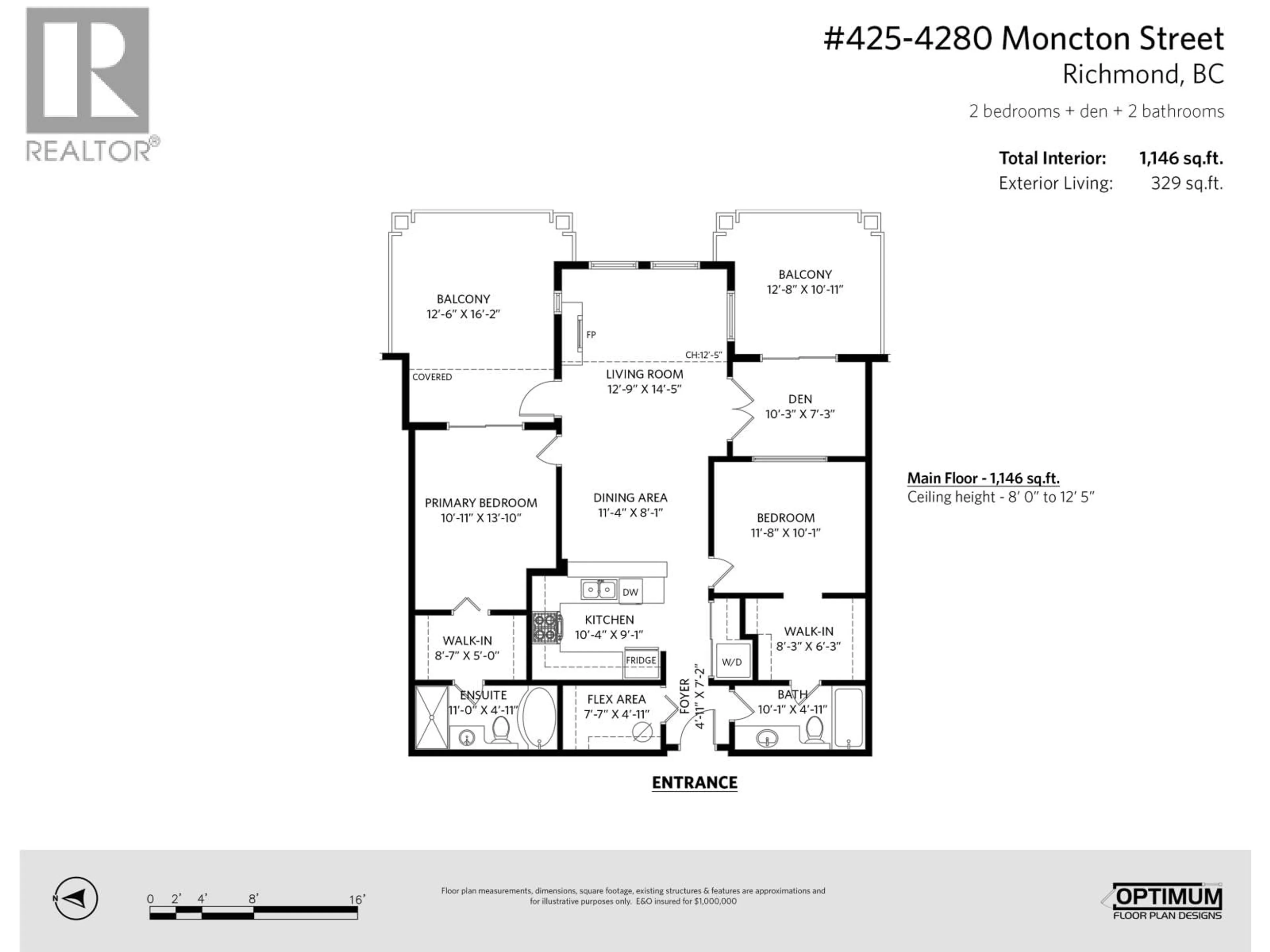 Floor plan for 425 - 4280 MONCTON STREET, Richmond British Columbia V7E6T4