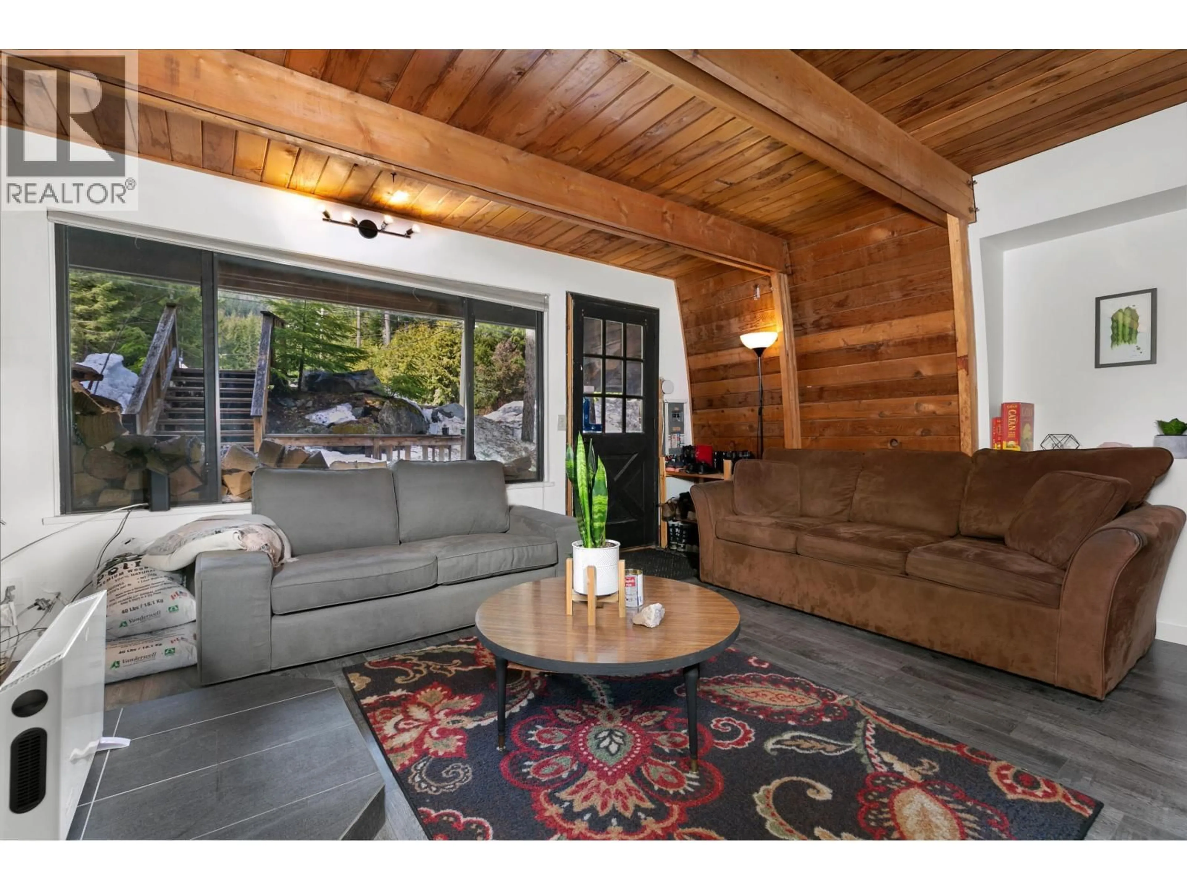 Living room with furniture, wood/laminate floor for 8160 ALPINE WAY, Whistler British Columbia V8E0G2