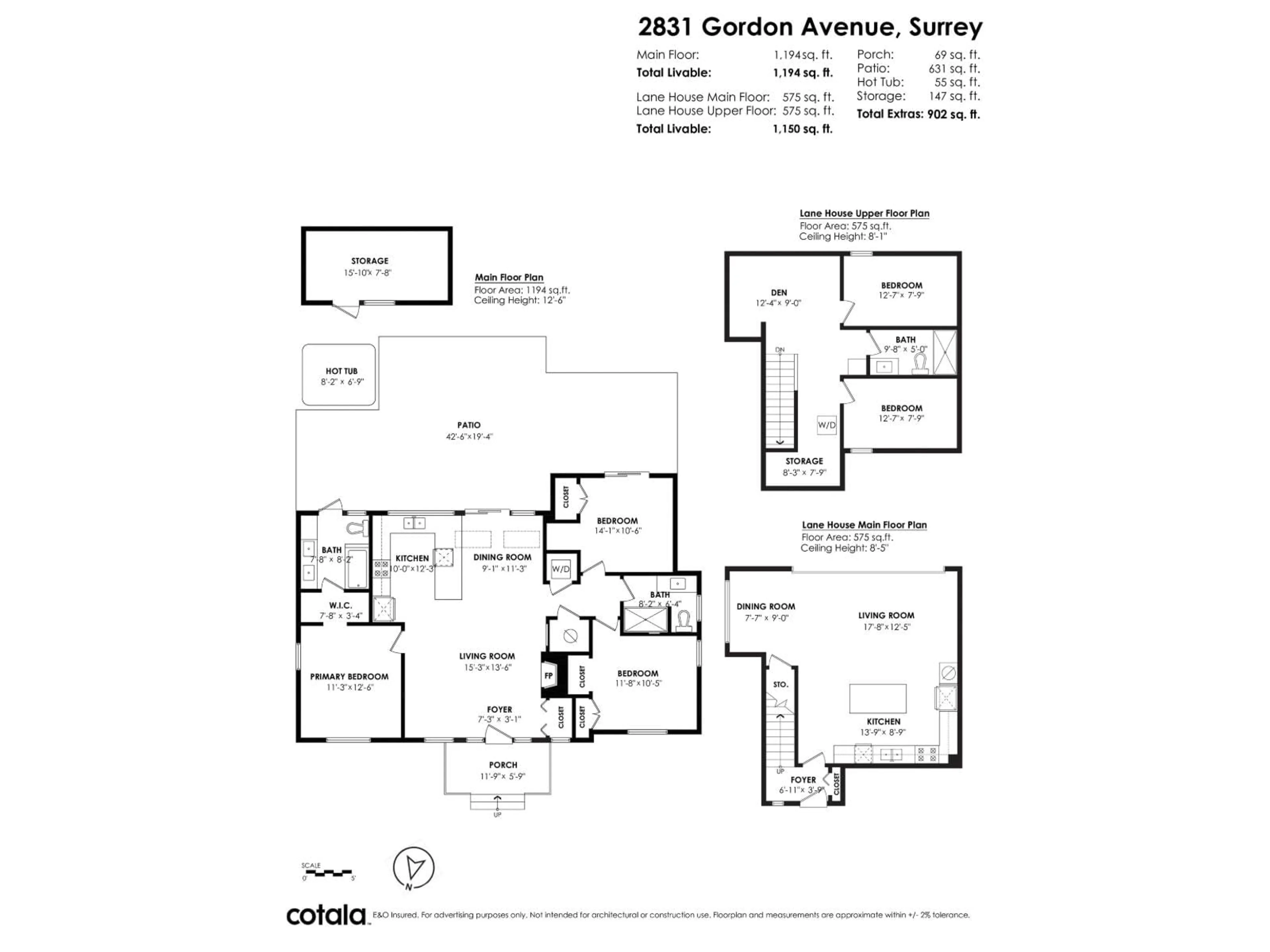 Floor plan for 2831 GORDON AVENUE, Surrey British Columbia V4A3J5