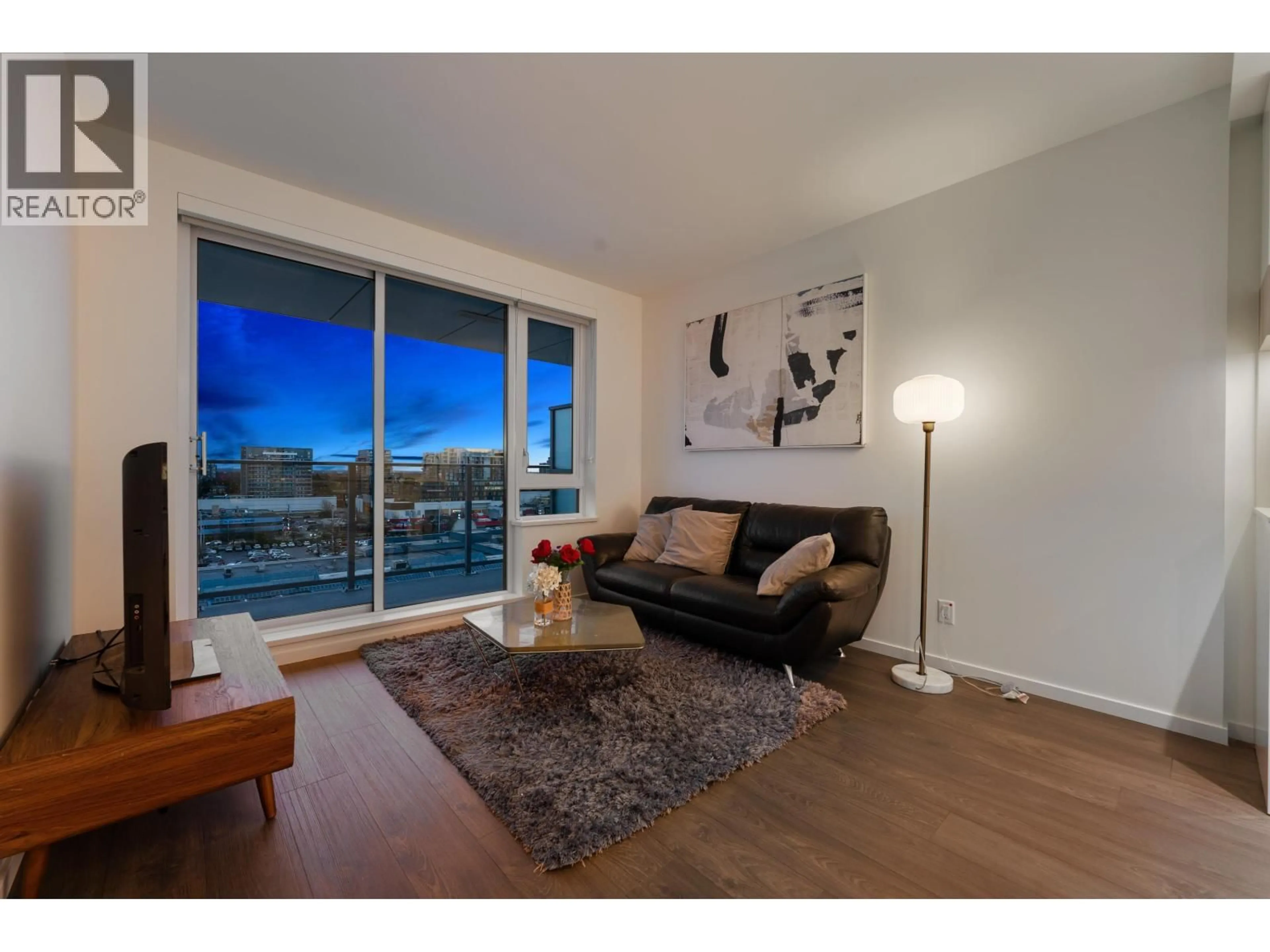 Living room with furniture, wood/laminate floor for 915 - 6200 MINORU BOULEVARD, Richmond British Columbia V6Y0M9