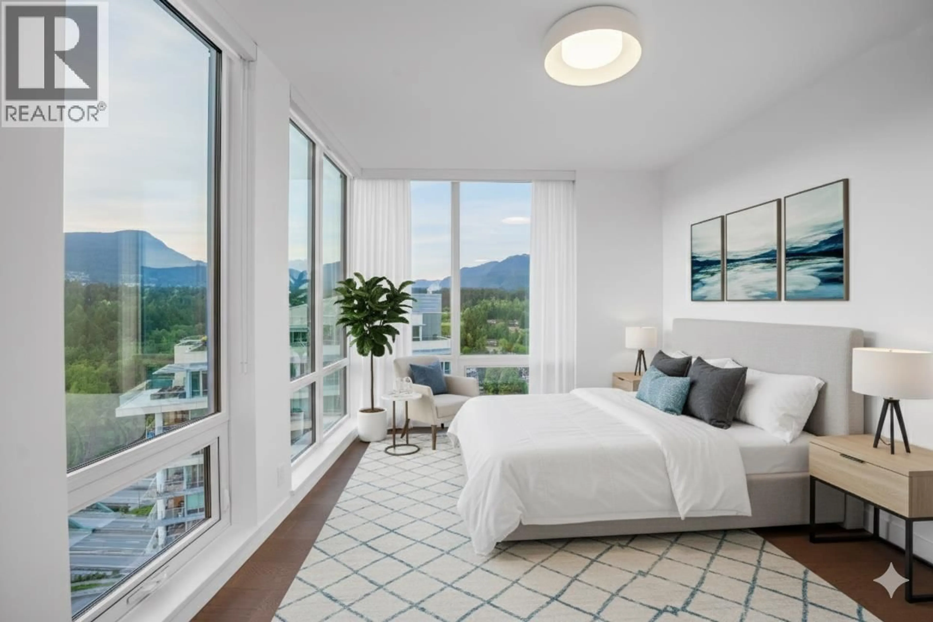 Bedroom with bed, unknown for 3101 - 1500 FERN STREET, North Vancouver British Columbia V7J0E6