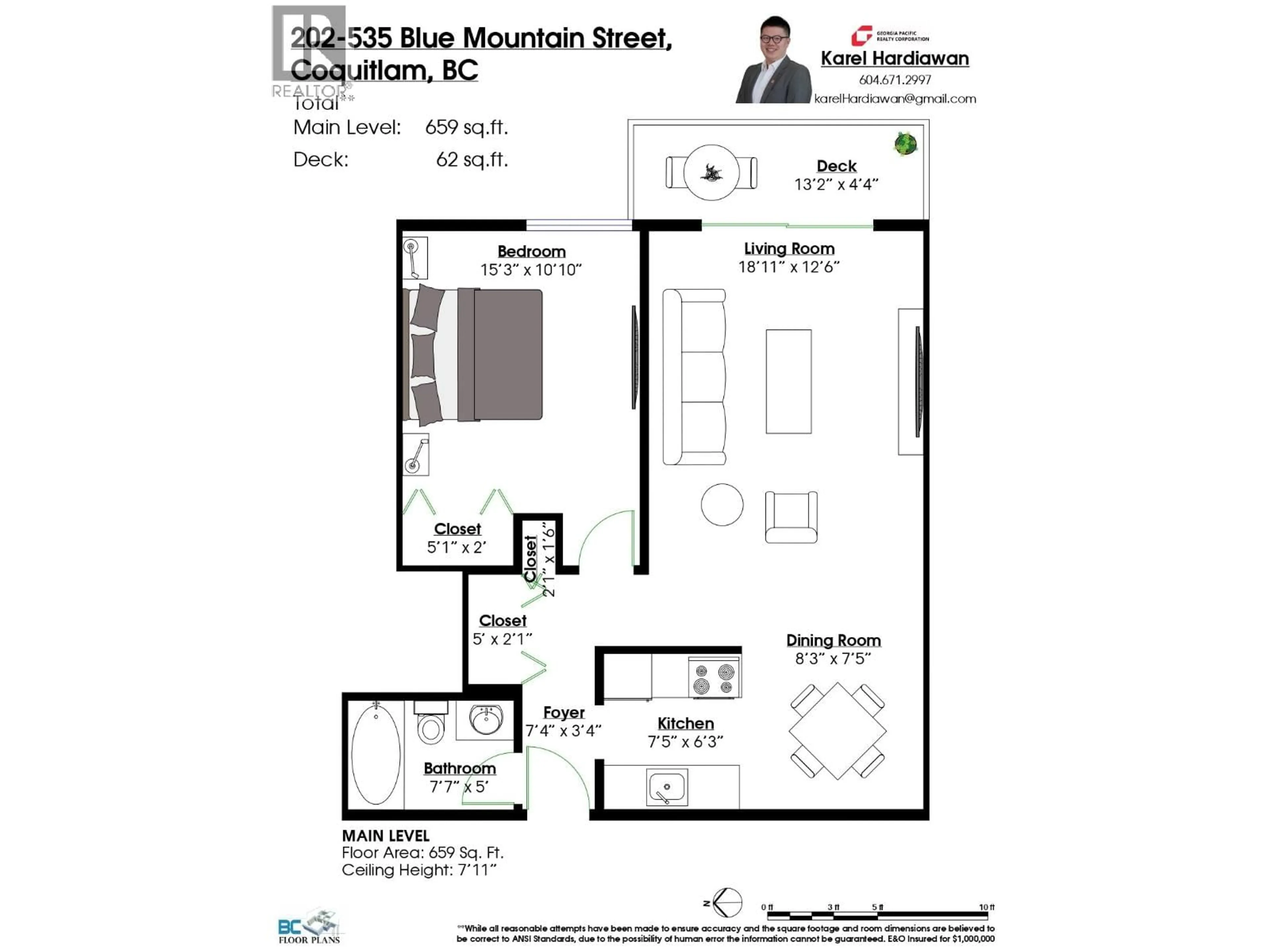 Floor plan for 202 - 535 BLUE MOUNTAIN STREET, Coquitlam British Columbia V3J4R2