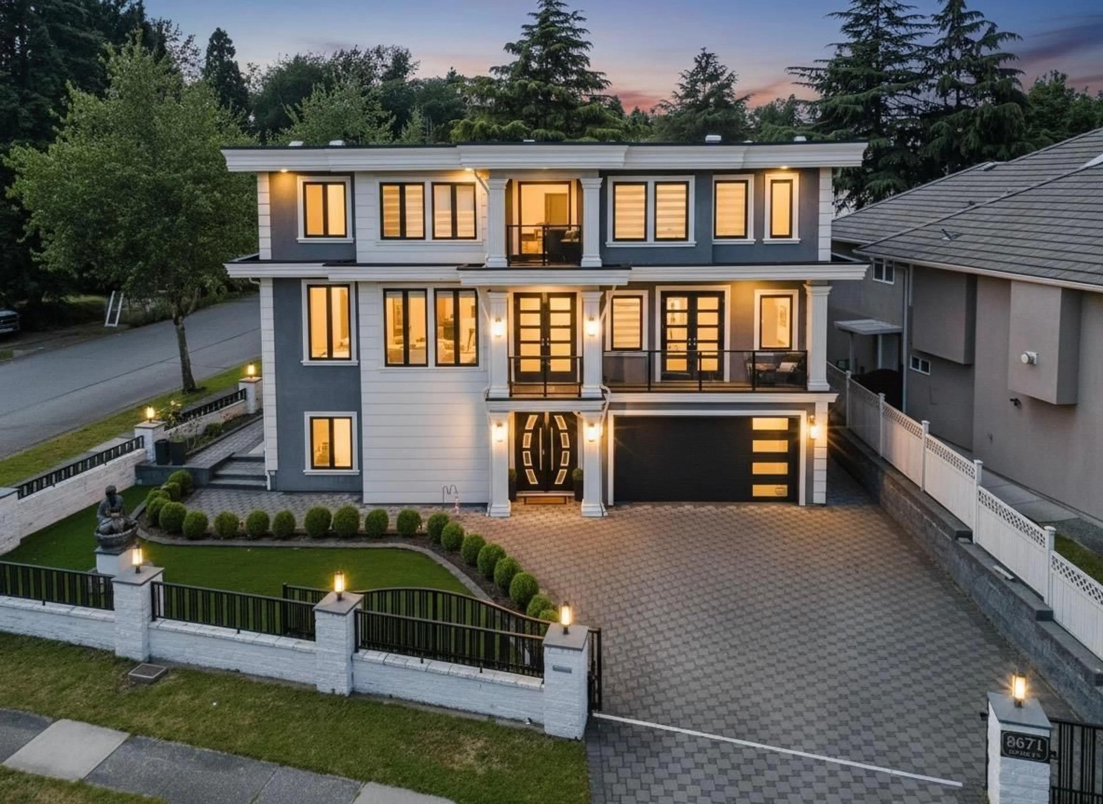 Home with brick exterior material, street for 8671 GALWAY CRESCENT, Surrey British Columbia V3W6C8