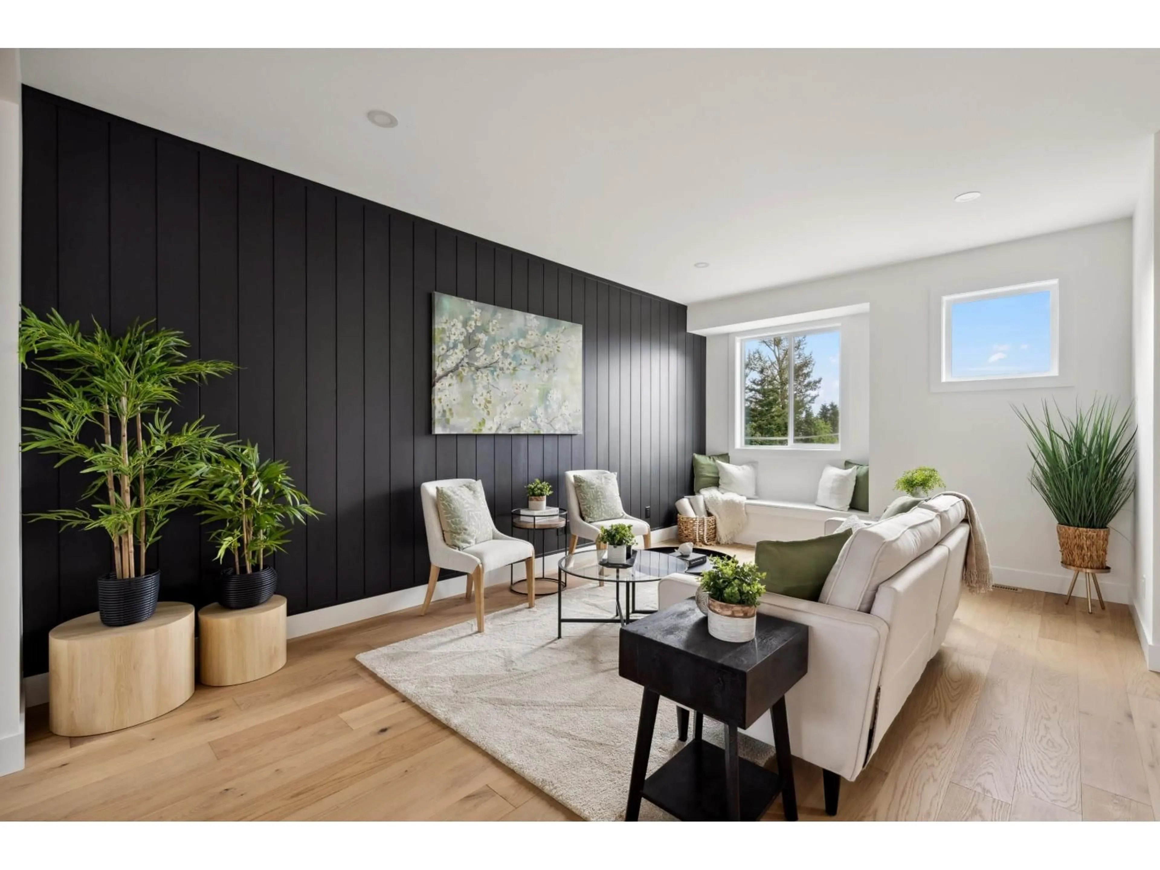 Living room with furniture, wood/laminate floor for 2477 BECK ROAD, Abbotsford British Columbia V2S4S3