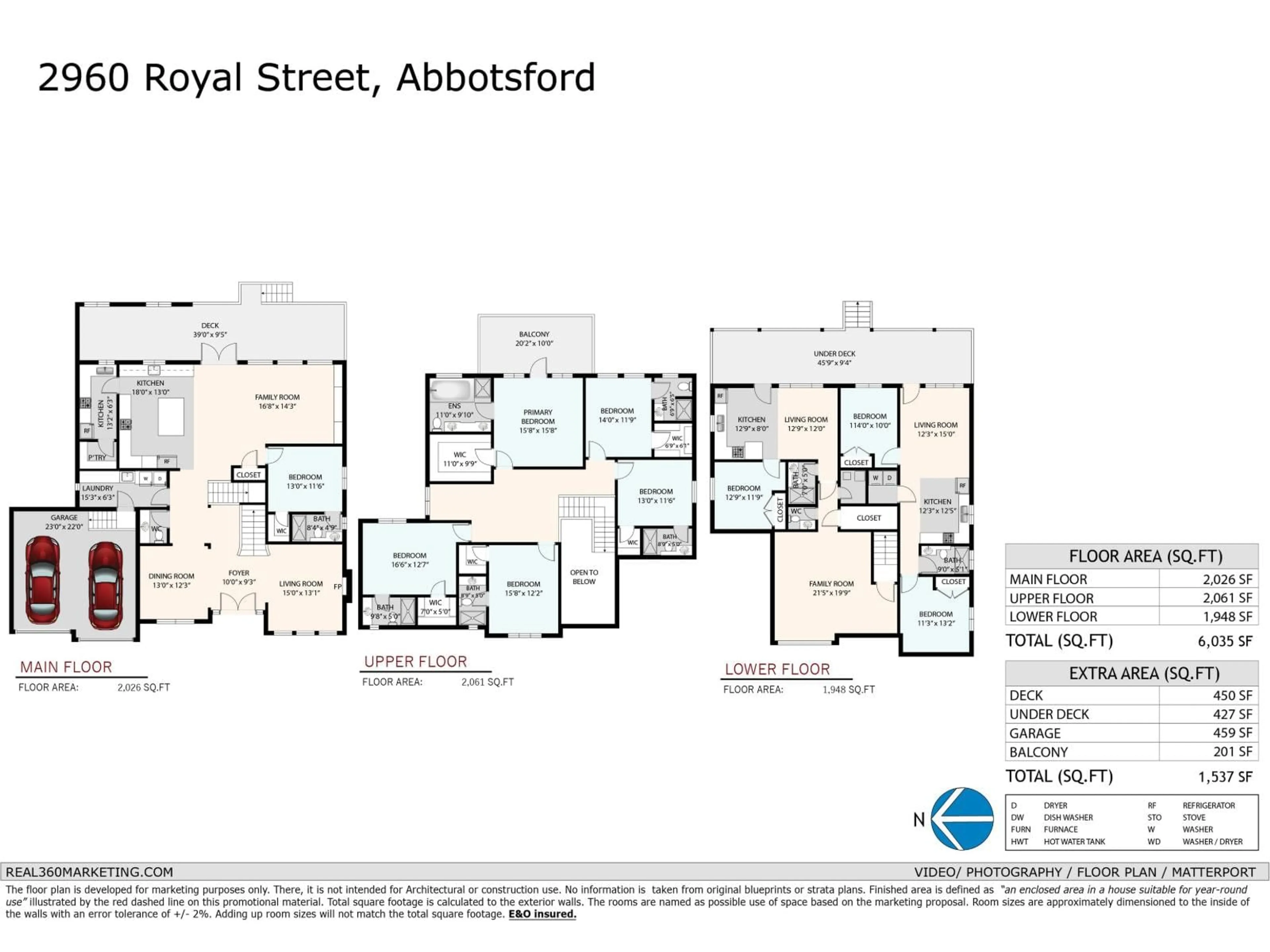 Floor plan for 2960 ROYAL STREET, Abbotsford British Columbia V2T2H8