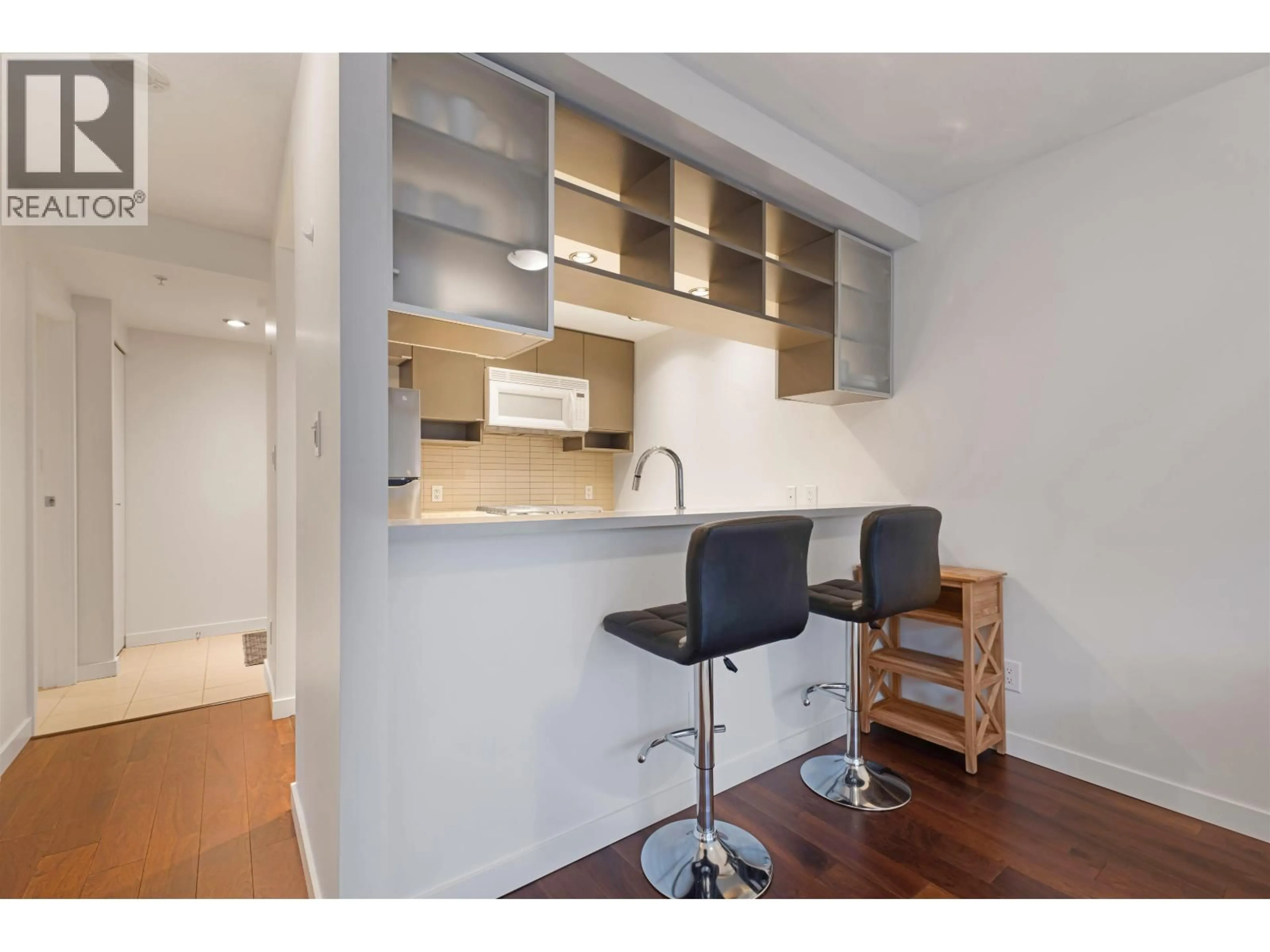 Standard kitchen, wood/laminate floor for 307 - 928 BEATTY STREET, Vancouver British Columbia V6Z3G6