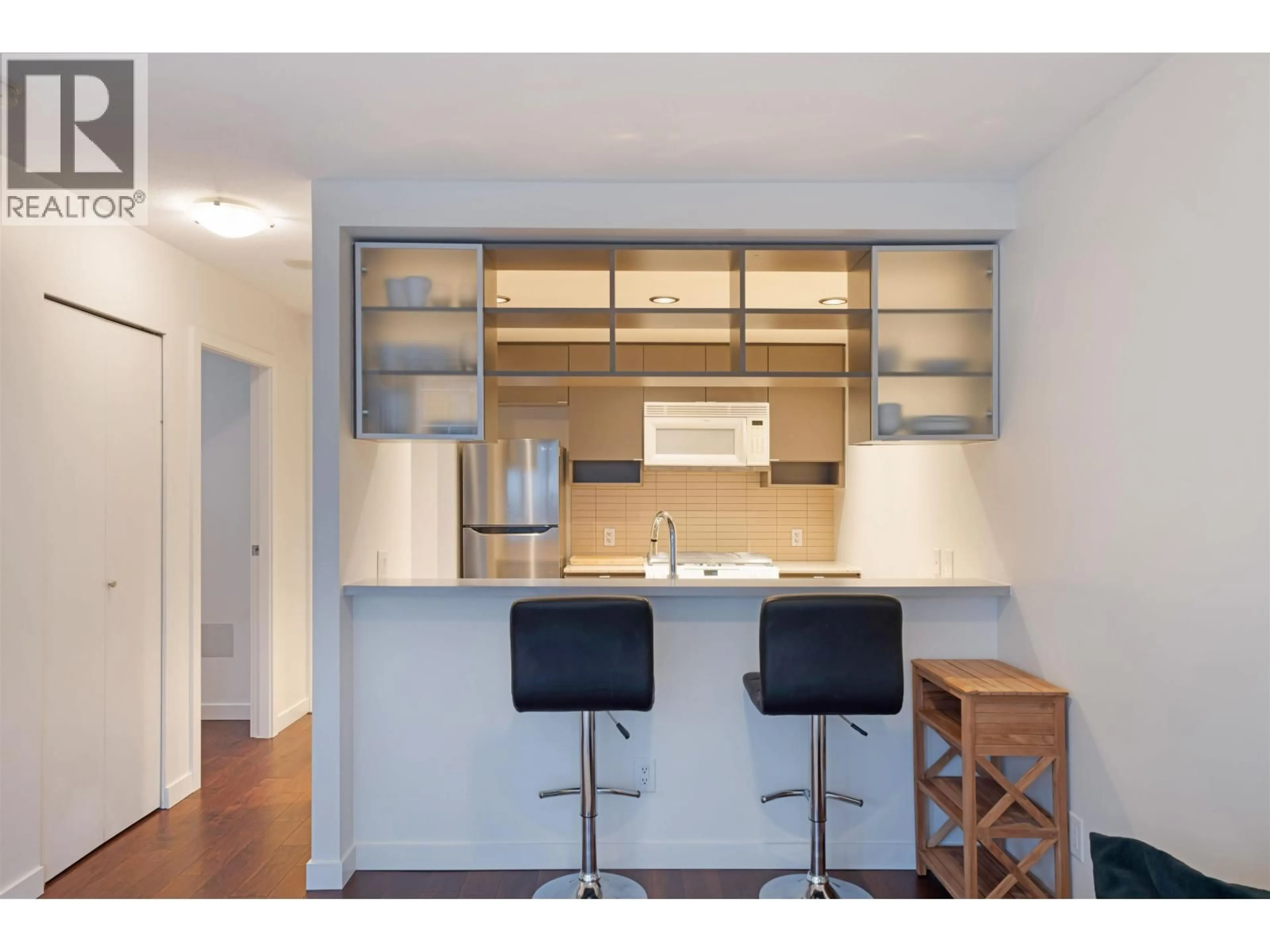 Standard kitchen, wood/laminate floor for 307 - 928 BEATTY STREET, Vancouver British Columbia V6Z3G6