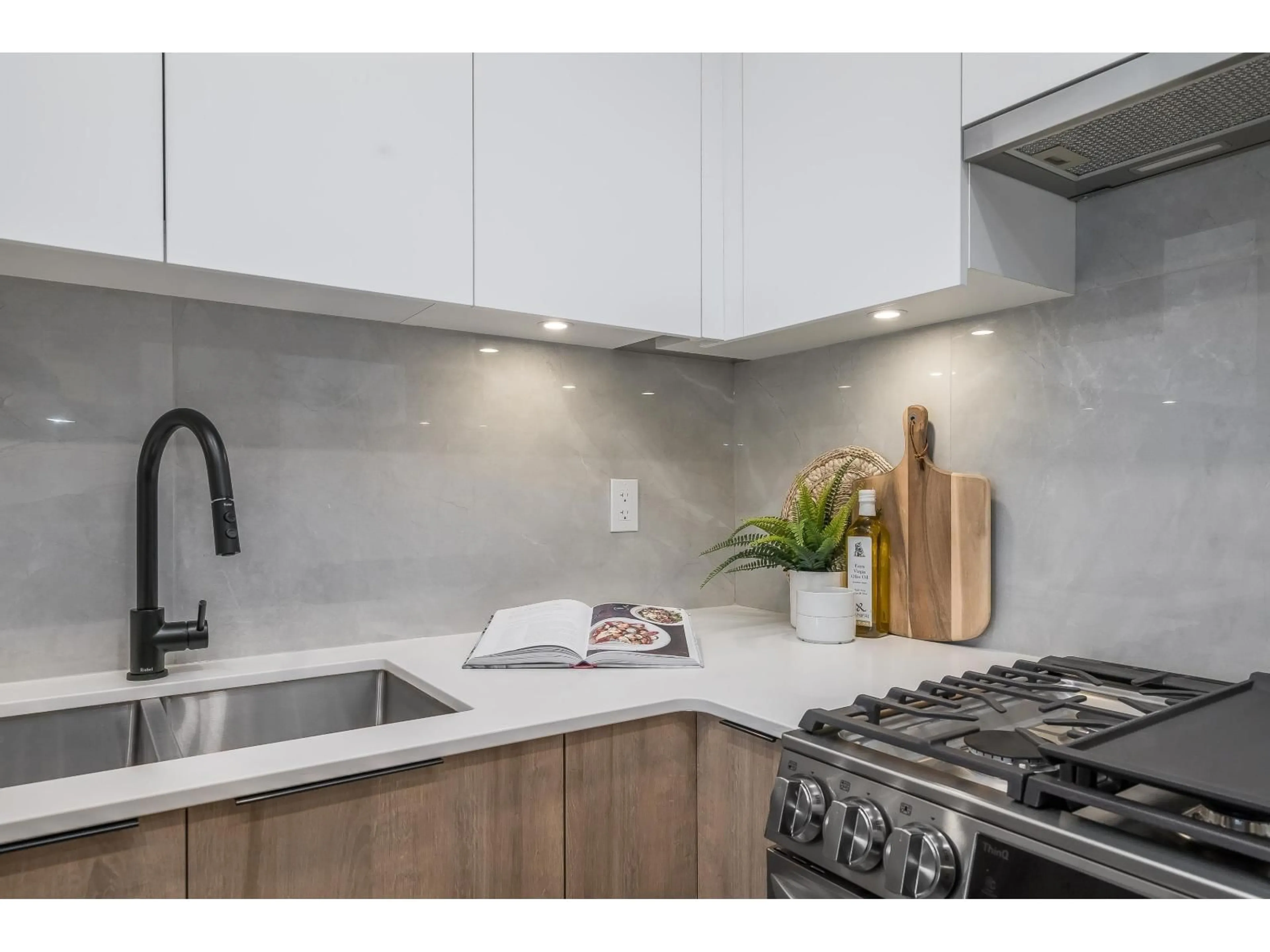 Standard kitchen, ceramic/tile floor for A411 - 7980 206A STREET, Langley British Columbia V2Y3Z8