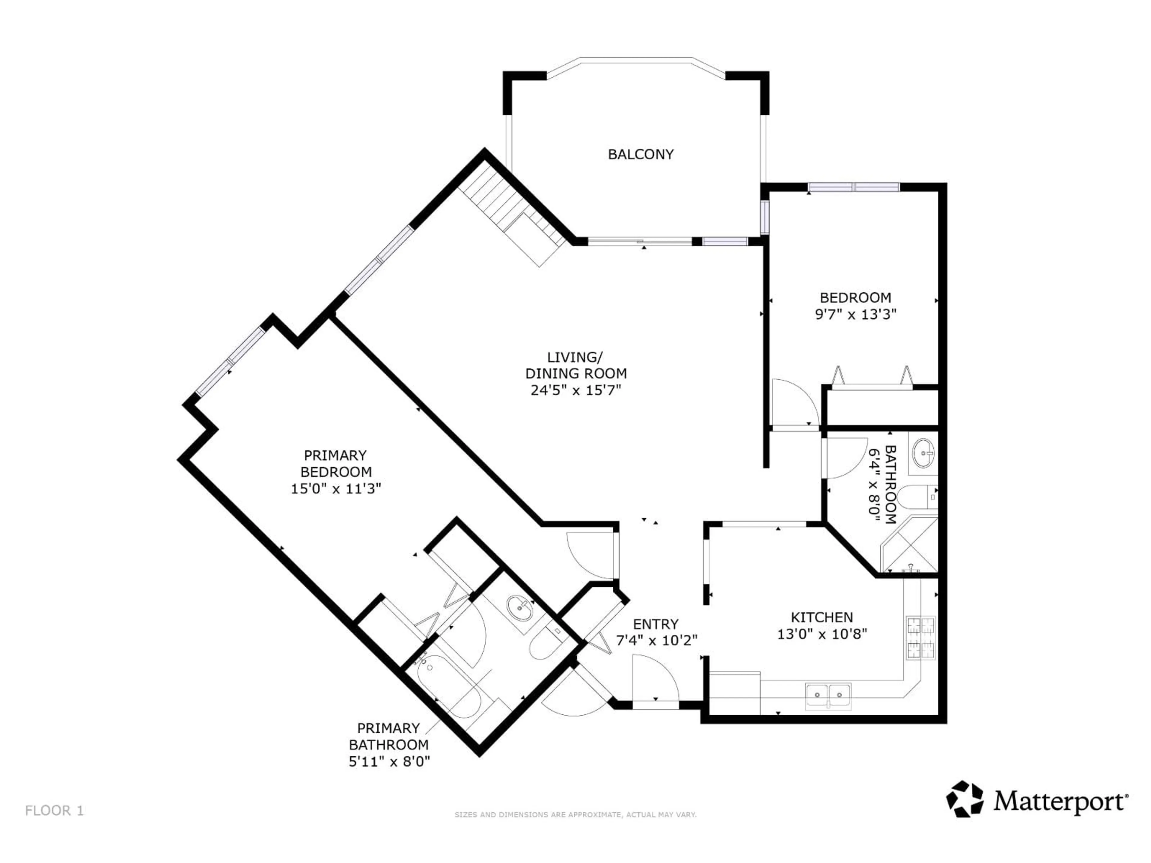Floor plan for 311 - 5677 208 STREET, Langley British Columbia V3A8J5