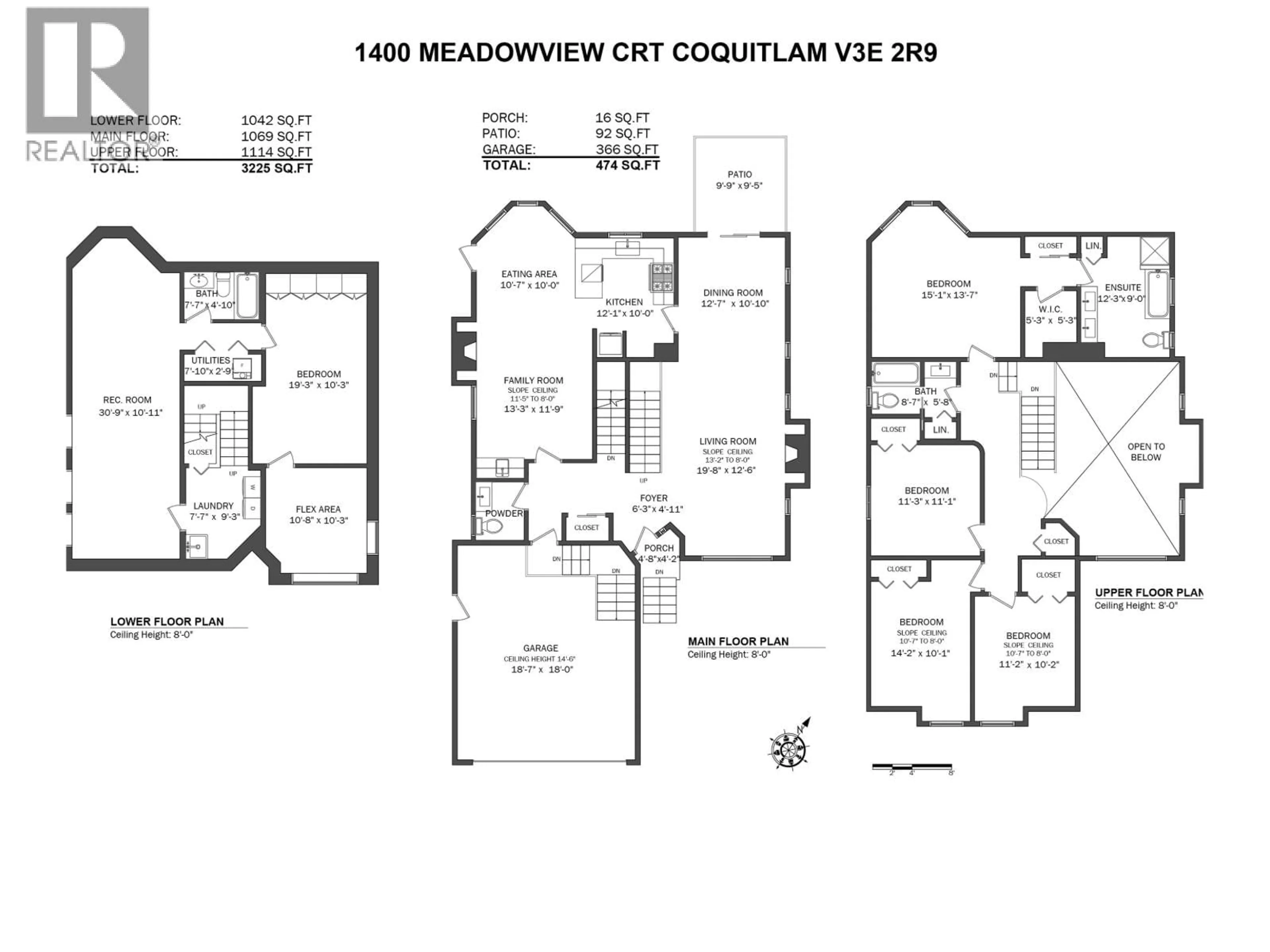Floor plan for 1400 MEADOWVIEW COURT, Coquitlam British Columbia V3E2R9