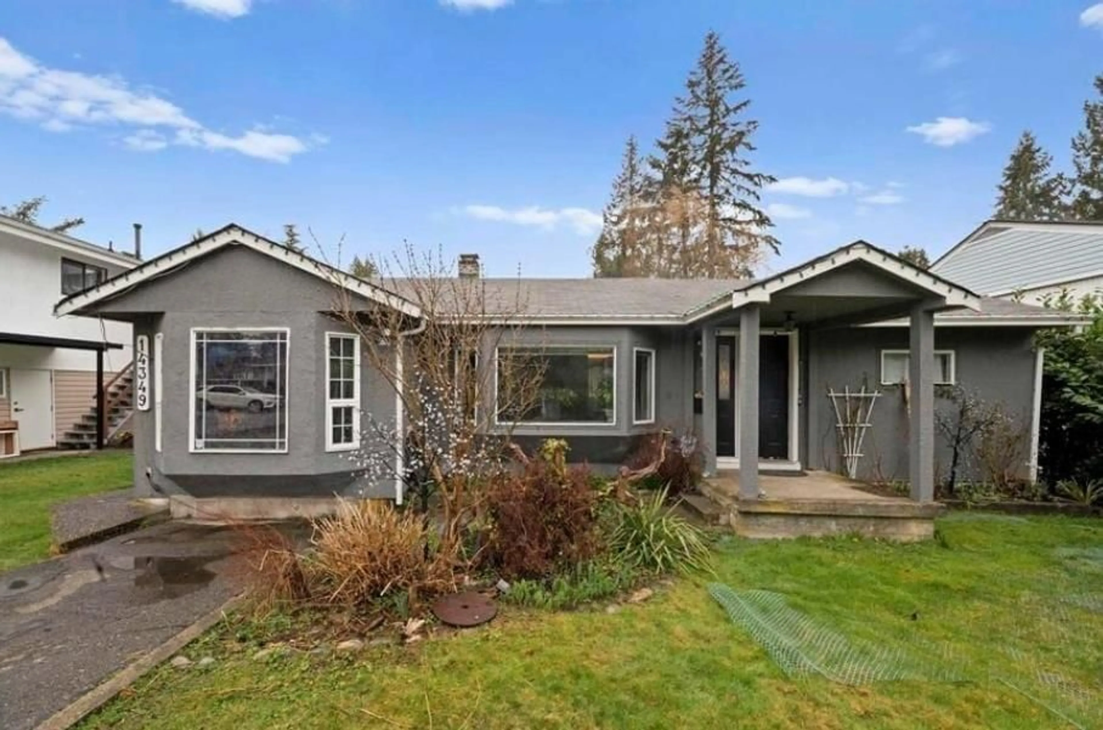 Home with vinyl exterior material, street for 14349 KINDERSLEY DRIVE, Surrey British Columbia V3R5R1