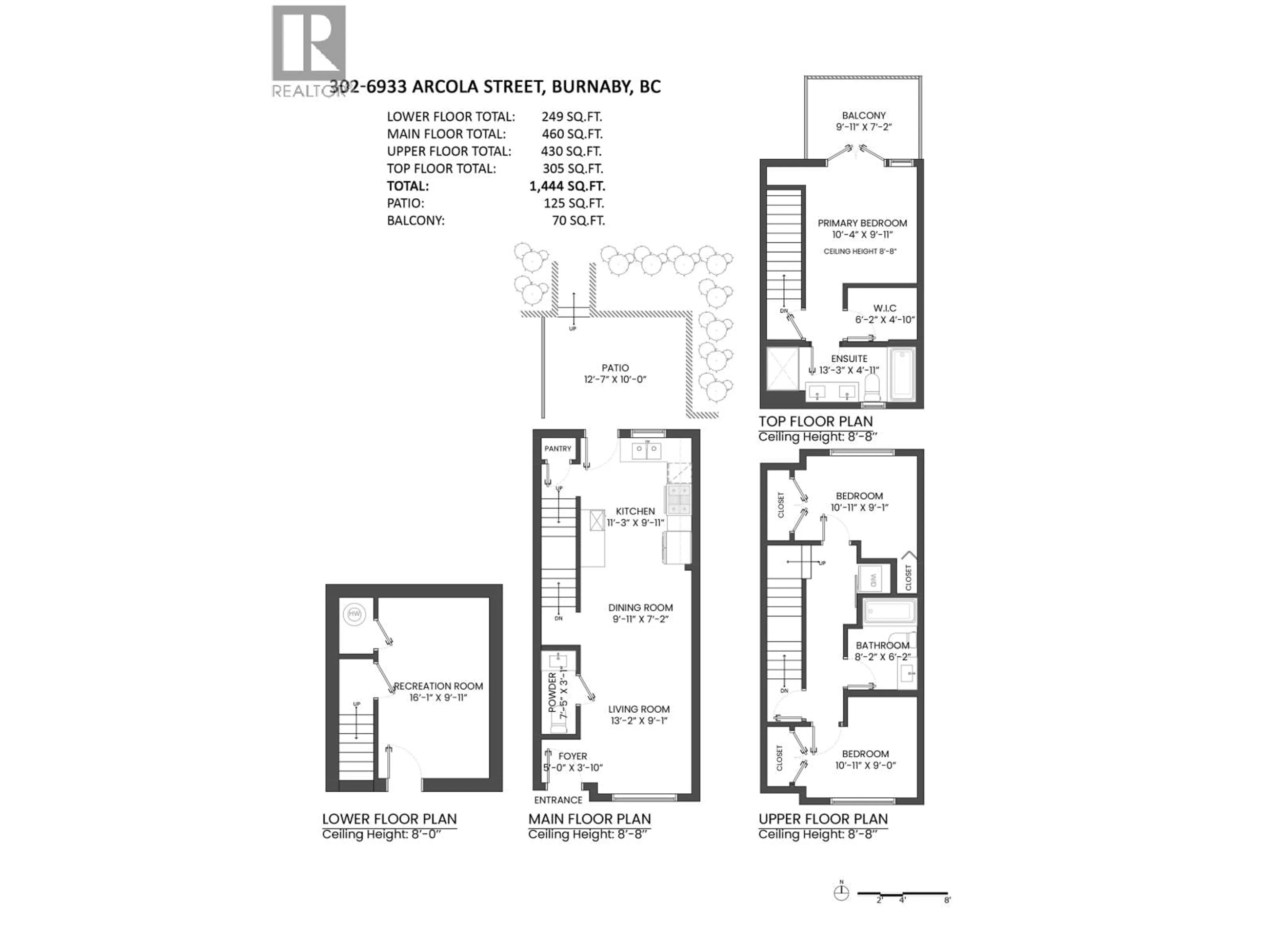 Floor plan for 302 - 6933 ARCOLA STREET, Burnaby British Columbia V5E1H5