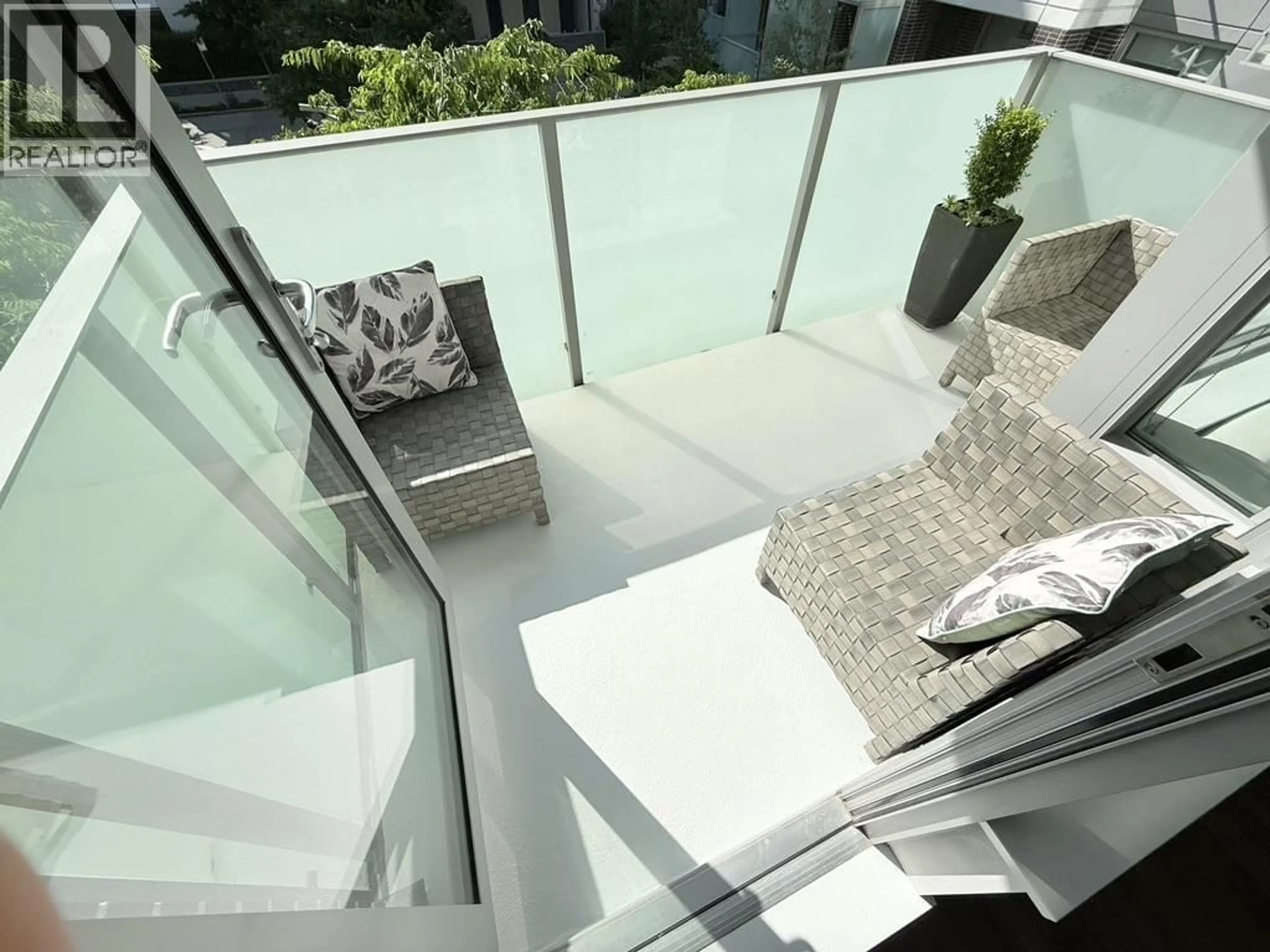 Balcony in the apartment, city buildings view from balcony for 313 - 1661 QUEBEC STREET, Vancouver British Columbia V6A0H2