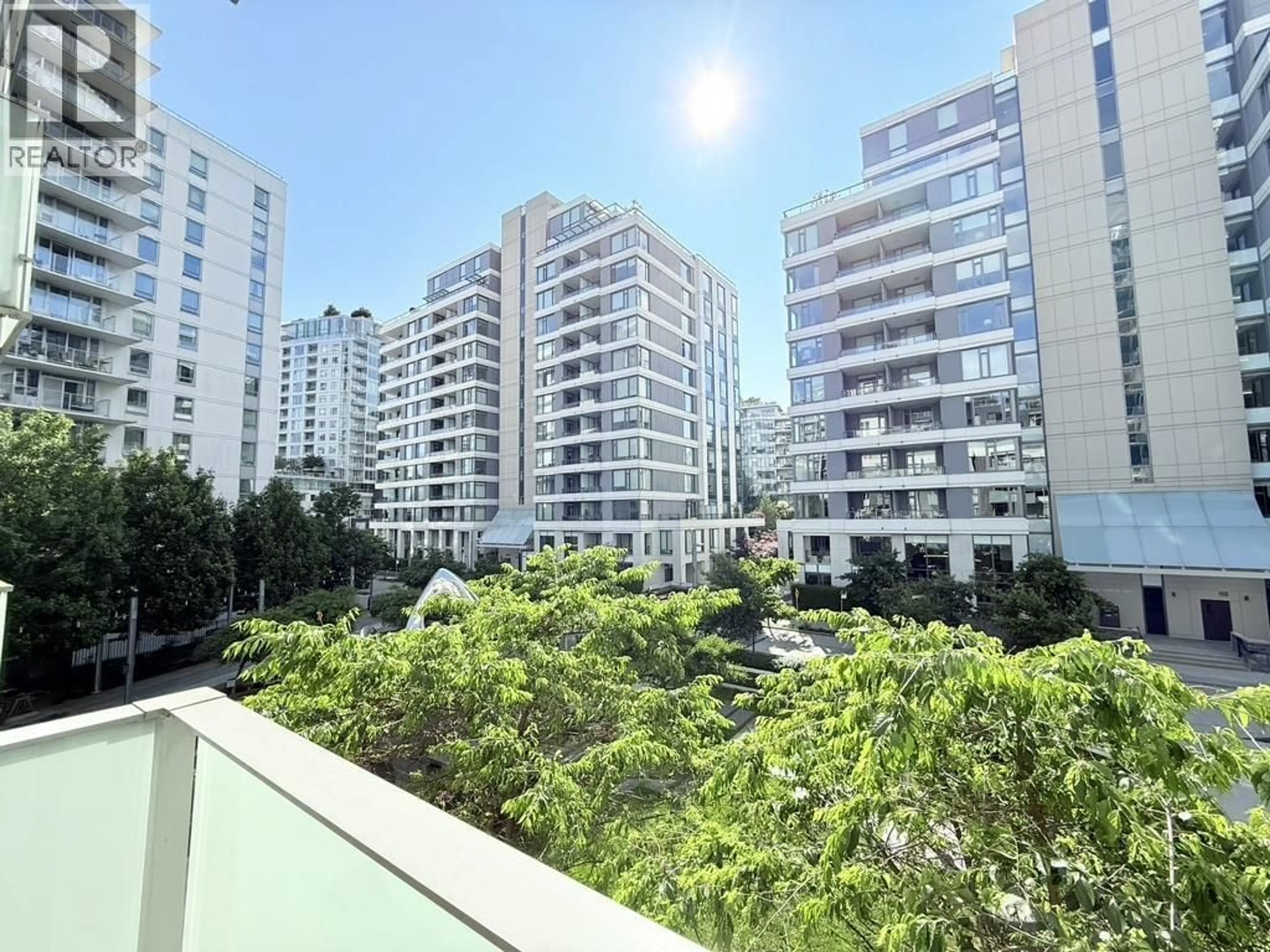 Balcony in the apartment, city buildings view from balcony for 313 - 1661 QUEBEC STREET, Vancouver British Columbia V6A0H2