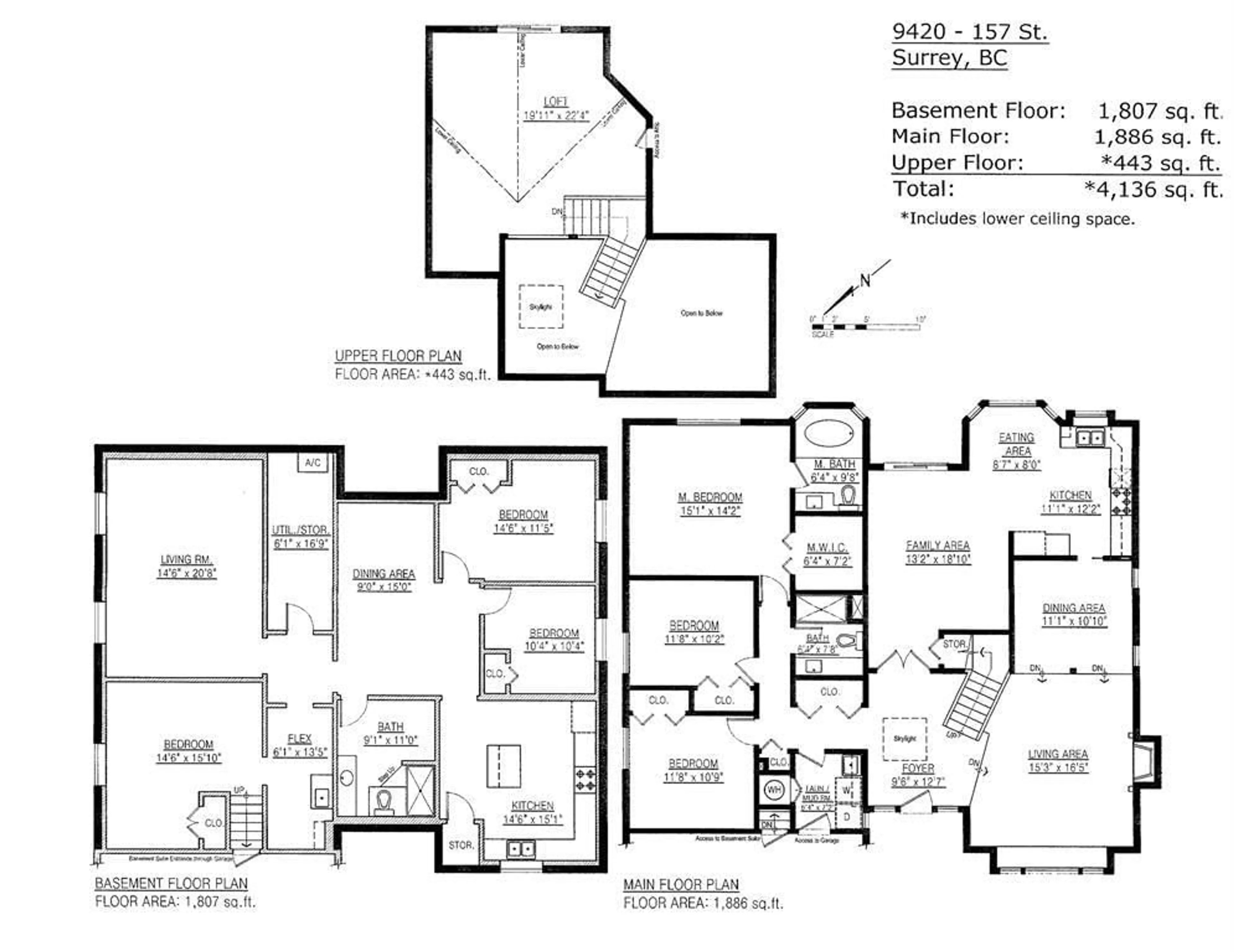 Floor plan for 9420 157 STREET, Surrey British Columbia V4N3B5