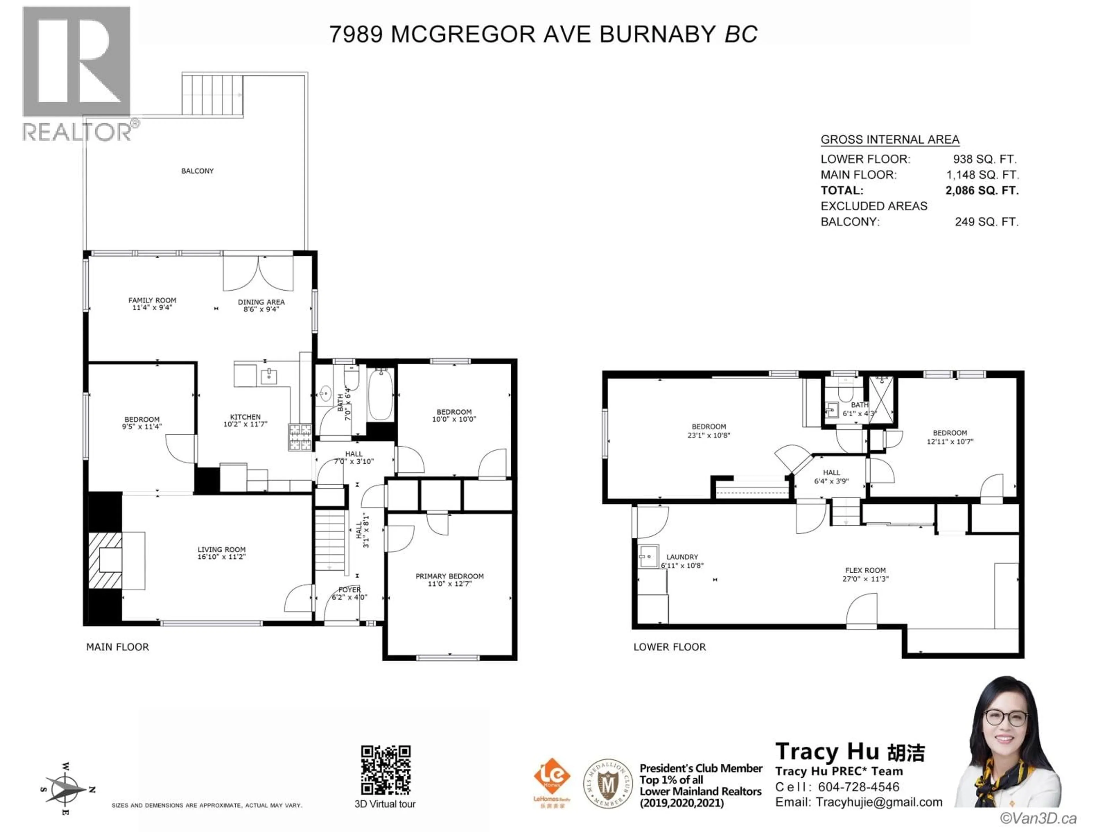 Floor plan for 7989 MCGREGOR AVENUE, Burnaby British Columbia V5J4H4