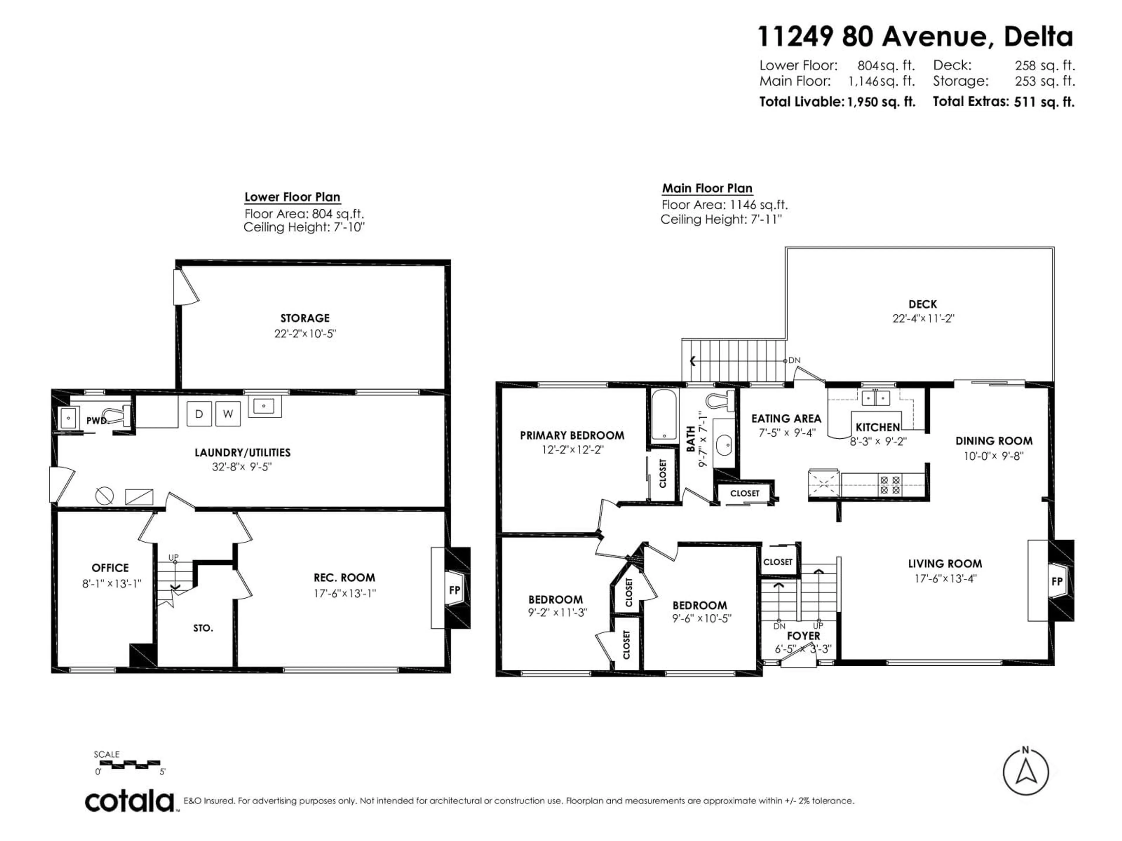 Floor plan for 11249 80 AVENUE, Delta British Columbia V4C1W9