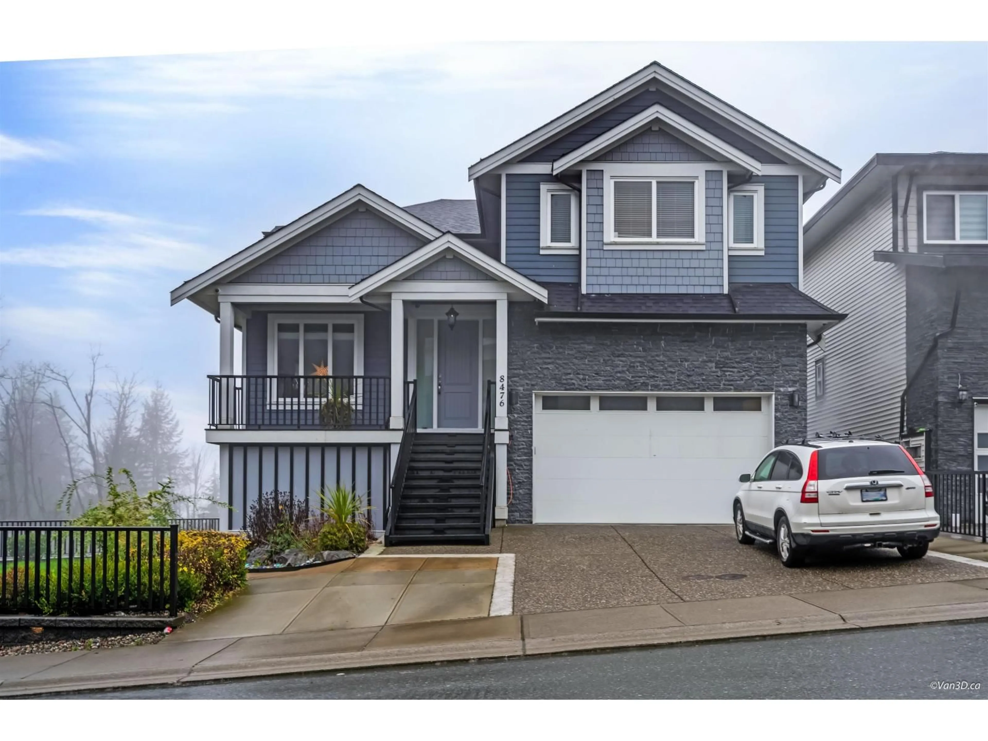 Home with vinyl exterior material, street for 8476 FOREST GATE DRIVE, Chilliwack British Columbia V4Z0C7