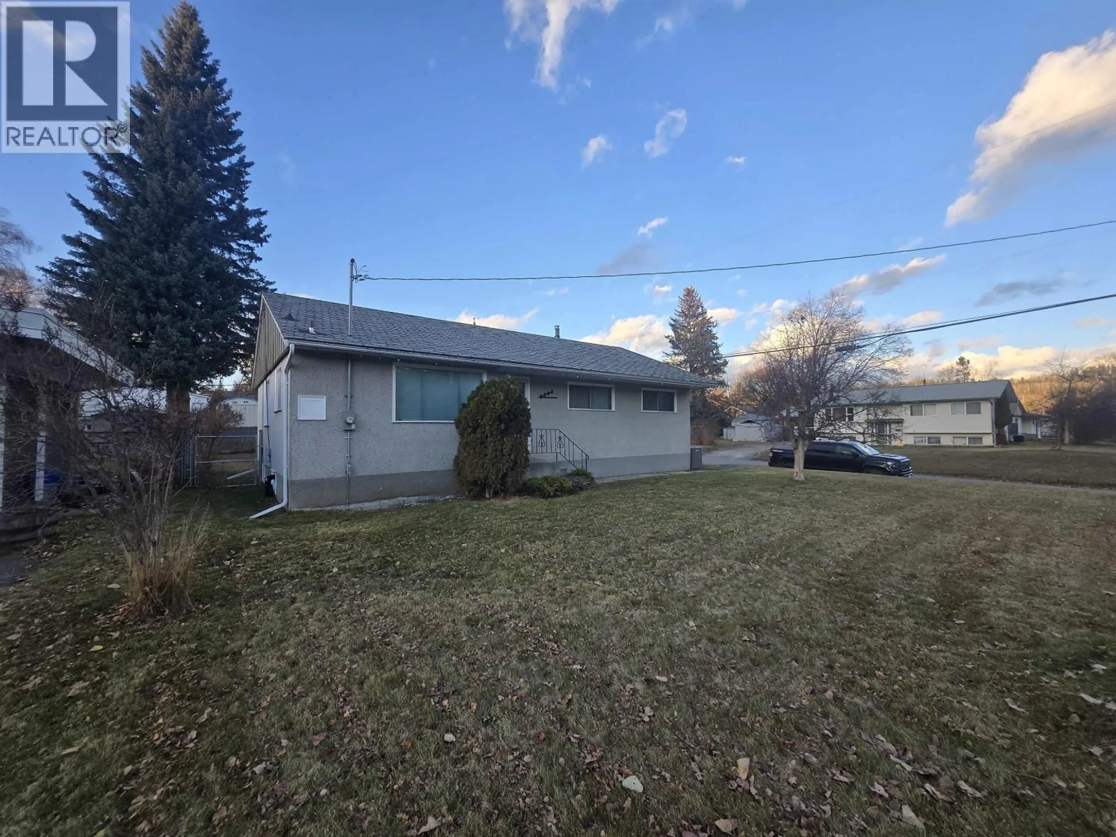 A pic from outside/outdoor area/front of a property/back of a property/a pic from drone, street for 1191 MOFFAT AVENUE, Quesnel British Columbia V2J3A6