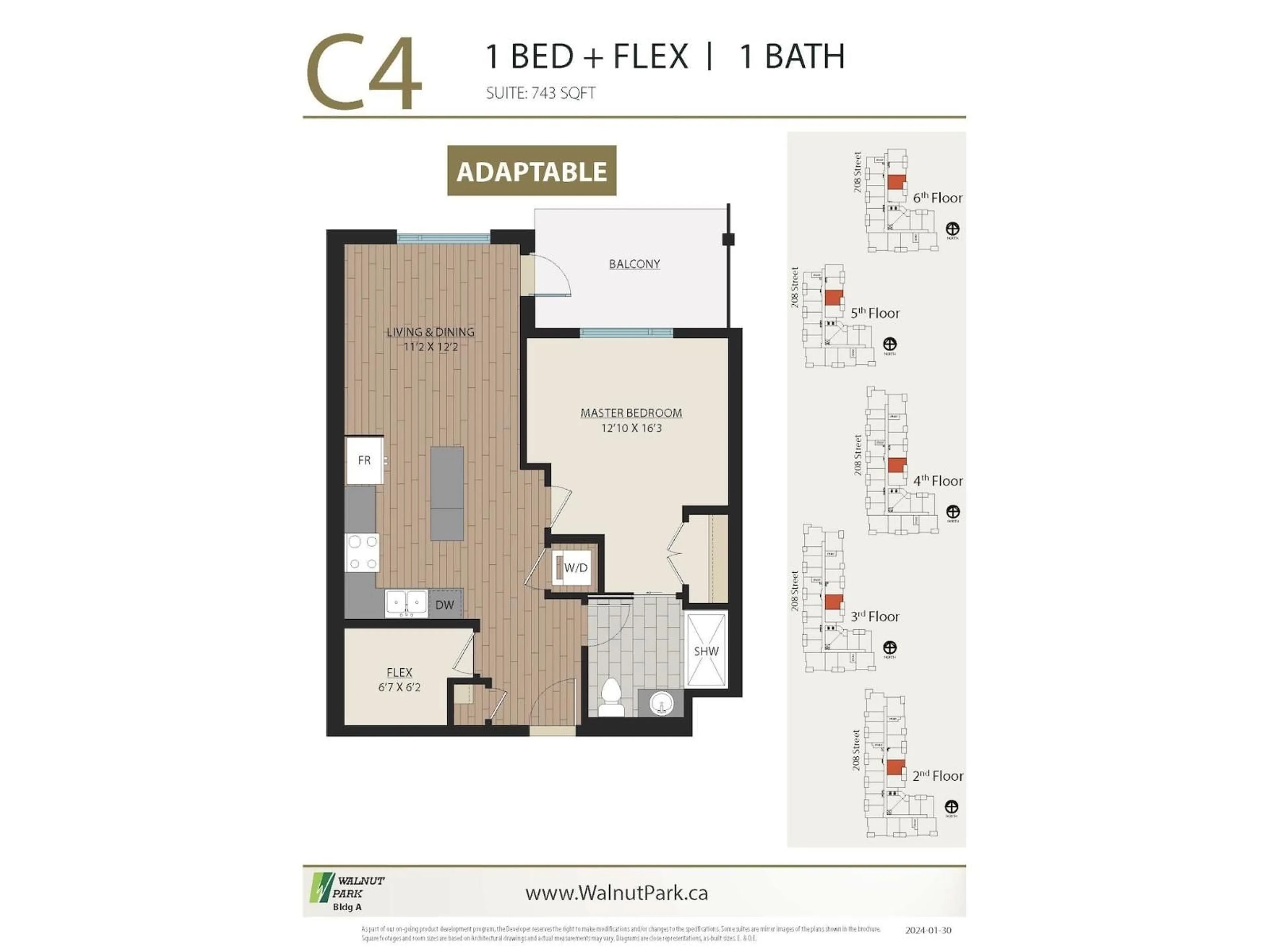 Floor plan for A433 - 8233 208B STREET, Langley British Columbia V2Y4M7